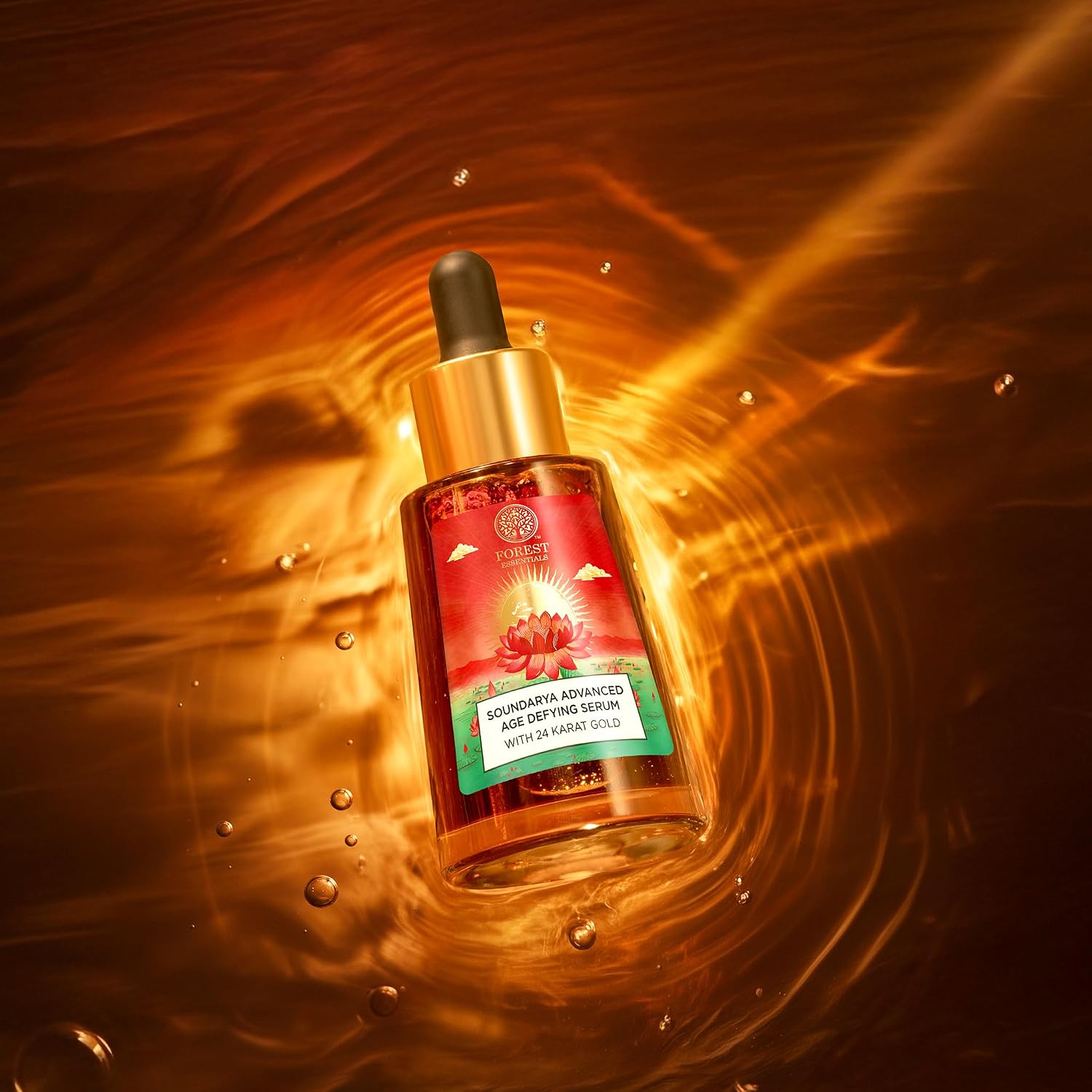 Forest Essentials Soundarya Anti Ageing Serum with 24K Gold | Ayurvedic Face Serum for Clarity, Pigmentation, Firming & Toning the Skin | With Pure Gold & Herbal Extracts