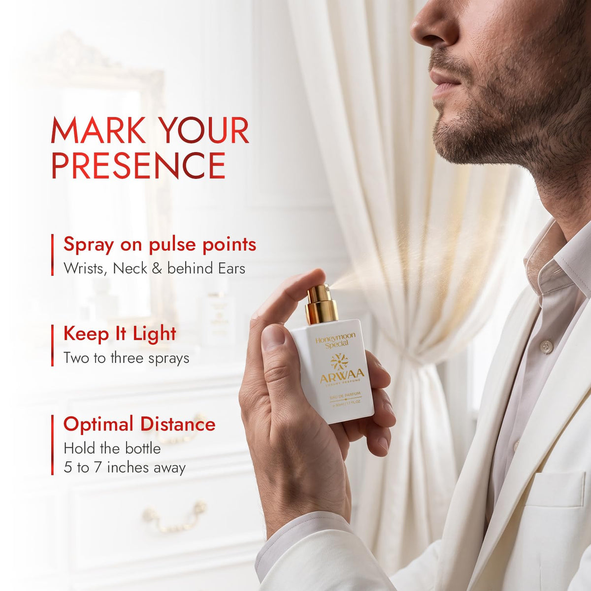Honeymoon Special Eau De Parfum for Men, 50ml | Vanilla Woody Fragrance | Long Lasting EDP