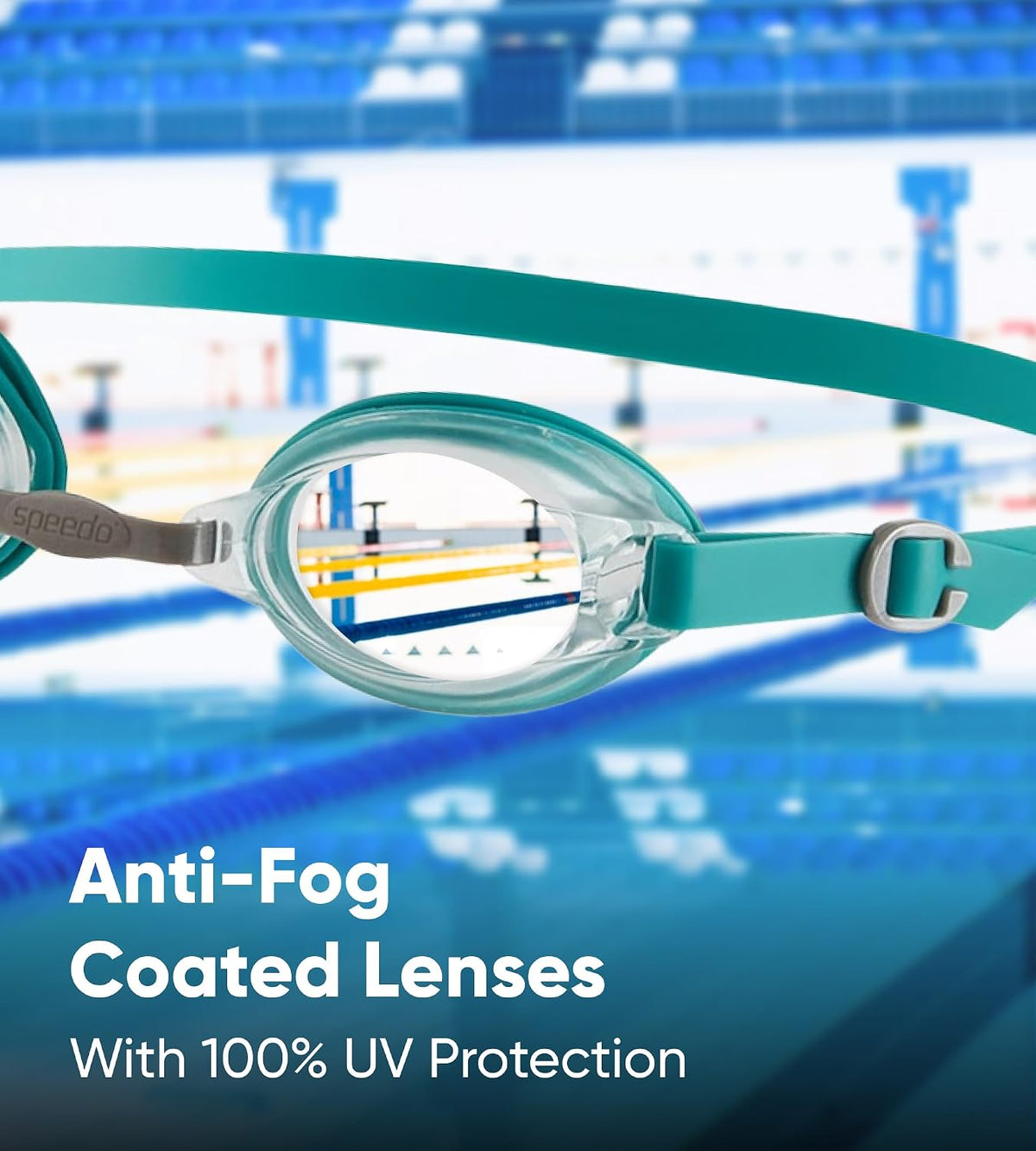 Speedo Unisex Adult Jet Tint-Lens Swim Goggles Blue/White