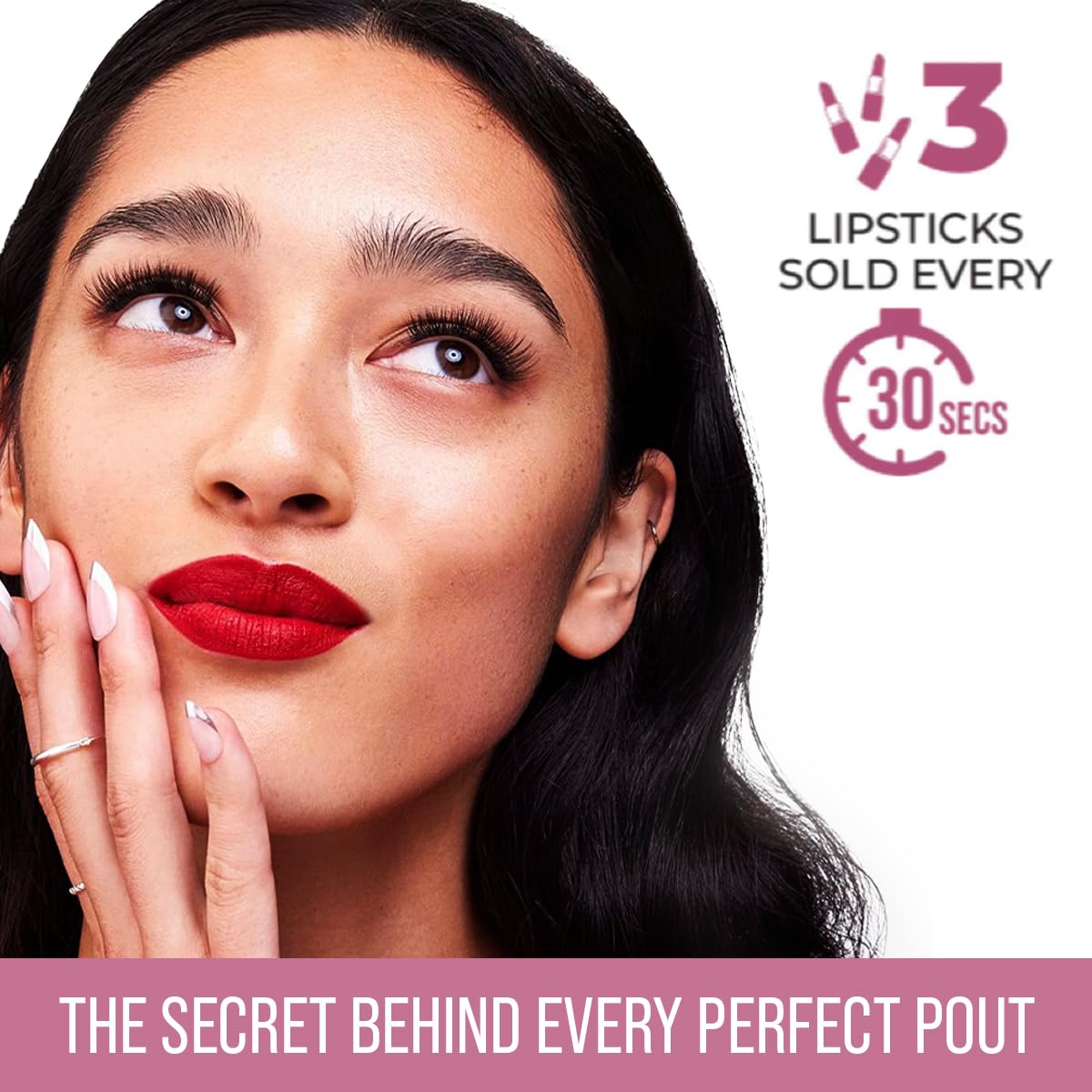 INSIGHT 24 Hrs Non-Transfer Matte Lipstick | Lightweight, Highly Pigmented, Long Wear | Kiss Proof & Smudge Proof | With Vitamin E & Jojoba Oil | Vegan, Toxin F