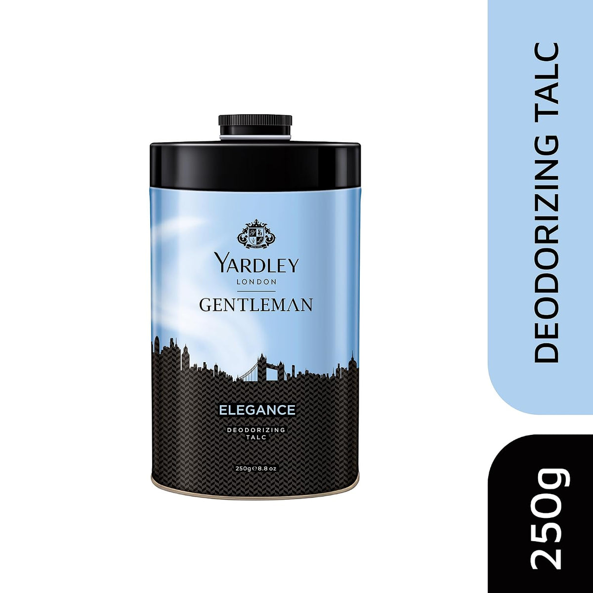 Yardley London Elegance Deodorizing Talc| Fougere Aromatic Woody Fragrance| Masculine Fragrance| Body Talc for Men| 250g Musky 250 g (Pack of 1)