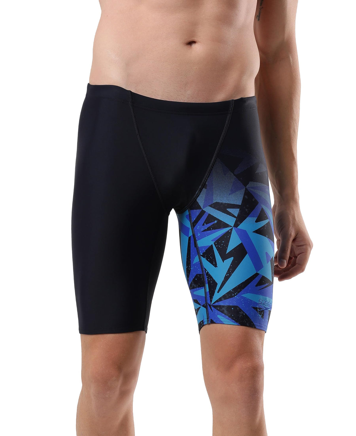 Speedo Men's Endurance10 Hyperboom V-Cut Jammer Swimming Trunks True Navy / Blue Flame / Pool L