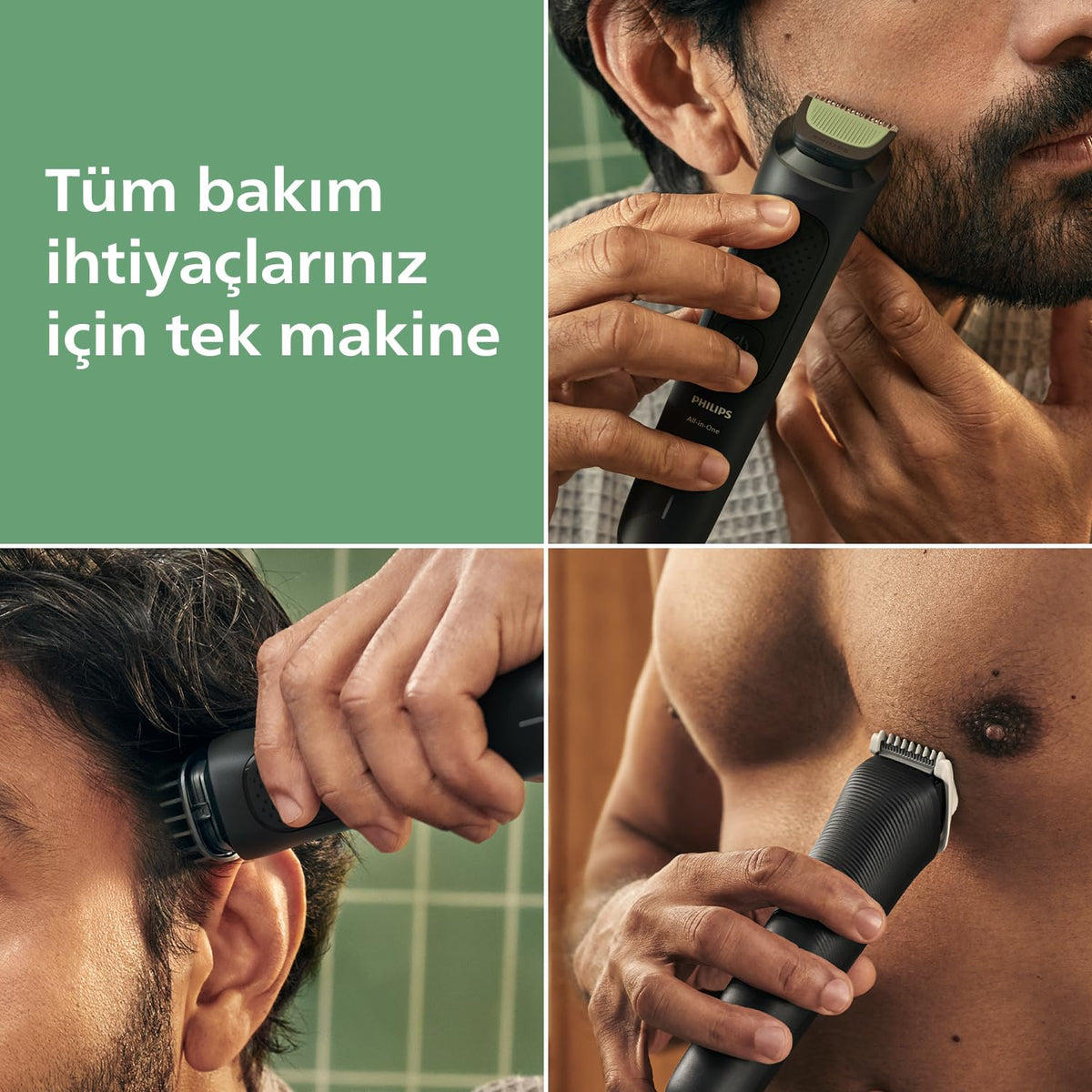 Philips Multigroom 3000 Series All-in-one 9-Piece Trimmer – Shaver and Hair Clipper for Face, Head & Body, Self-Sharpening, Skin-Friendly Blades, 12 Length Sett