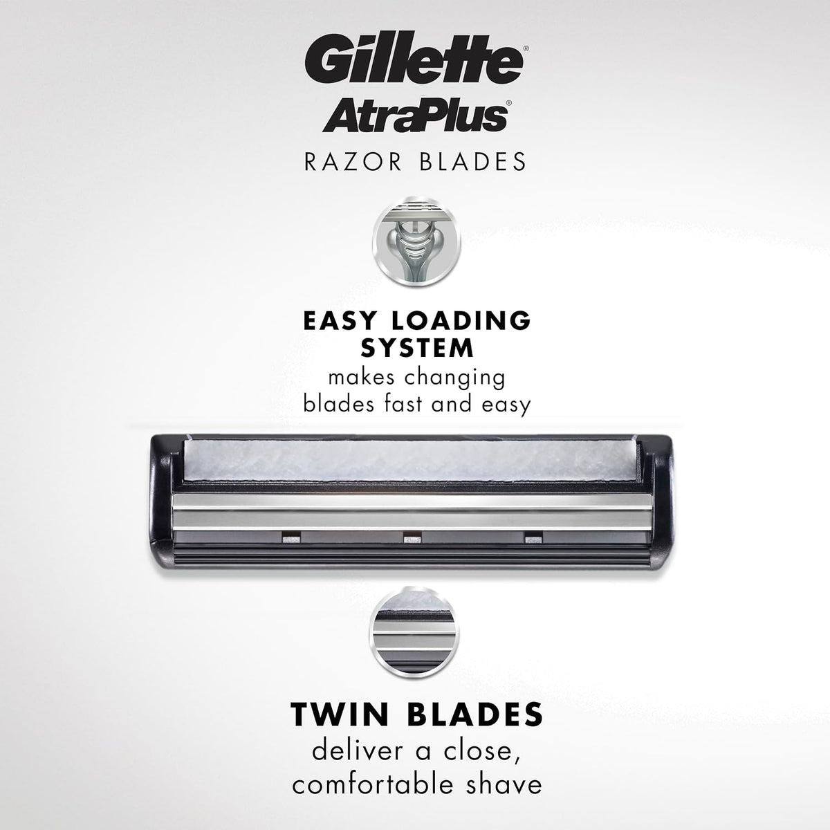 Gillette AltraPlus Razor with Lubrastrip, 10 Count, Mens Razors / Blades
