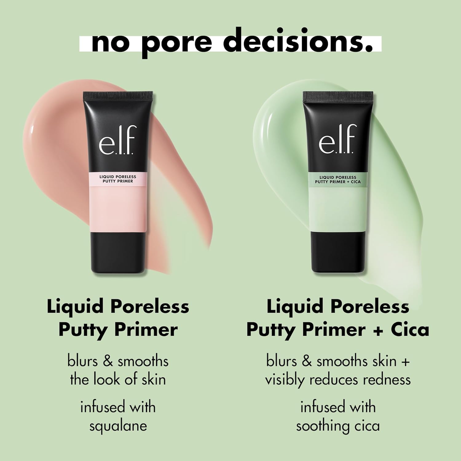 e.l.f. Liquid Poreless Putty Primer + Cica, Face Primer For Gripping Makeup, Visibly Reducing Redness & Soothing Skin, Vegan & Cruelty-Free