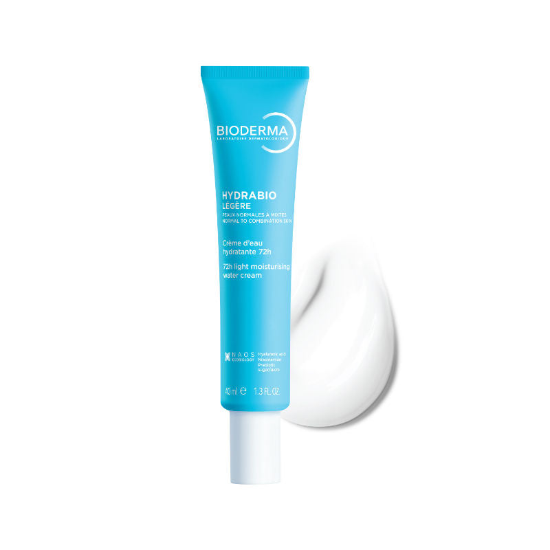 Bioderma Hydrabio Légère 72H Light Moisturising Water Cream Hyaluronic Acid + Niacinamide Day Cream (40ml)