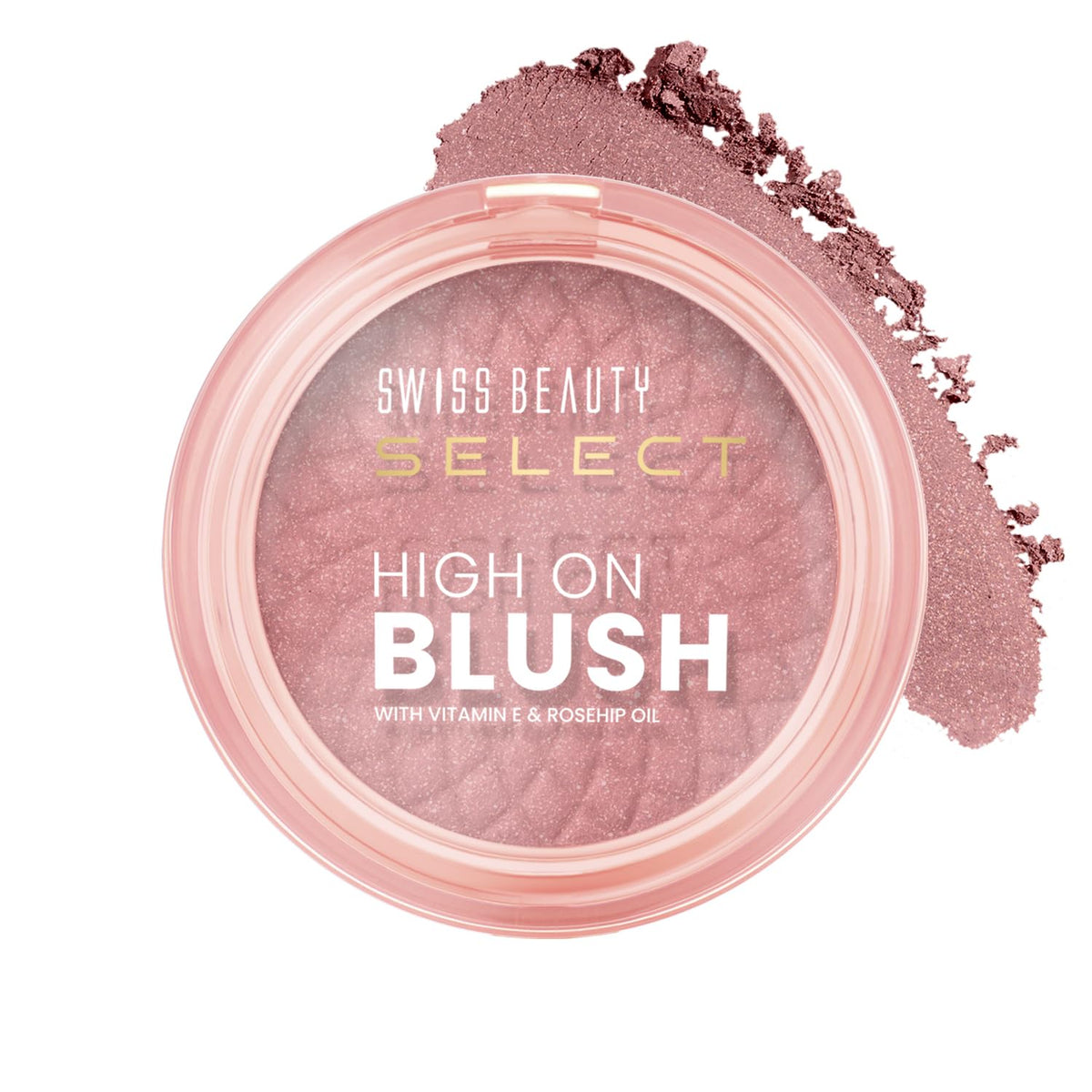 Swiss Beauty Select High on Blush with Natural Matte Finish | Long- Lasting & Non Transferrable stay | Enriched with Vitamin E & Rose oil | Shades- Soft Pink, 8