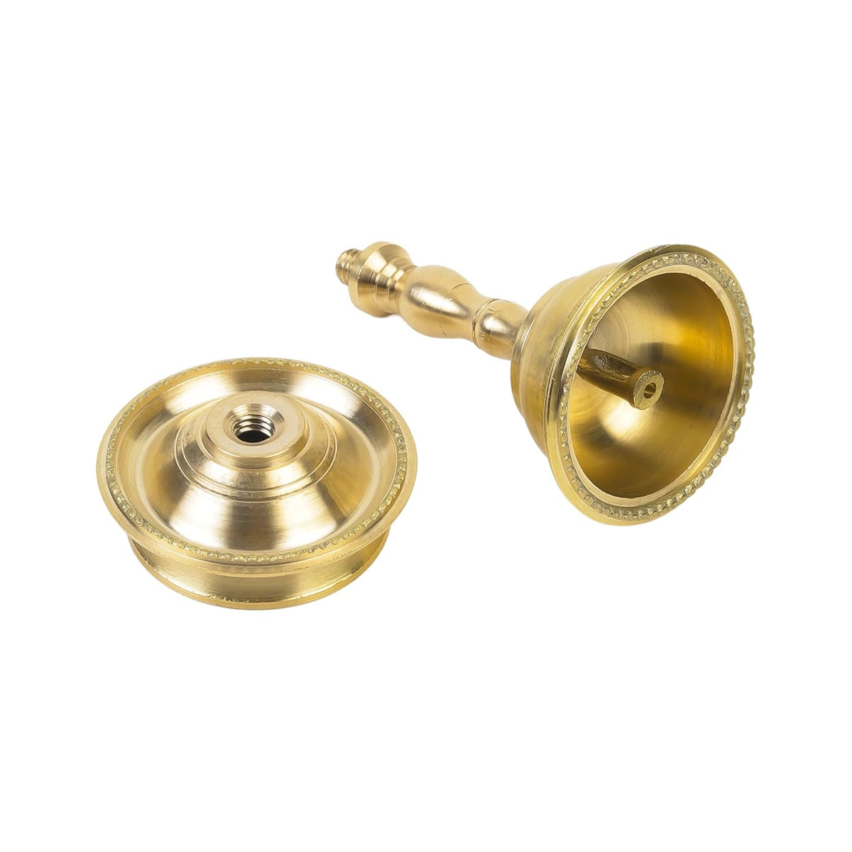 Klassic 4.5 Inch Swastik Akhand Diya with Borosilicate Glass Shade | Pure Brass Oil Lamp for Mandir, Daily Puja, Pooja Room, Diwali, Prayer, Wick Holder Festive