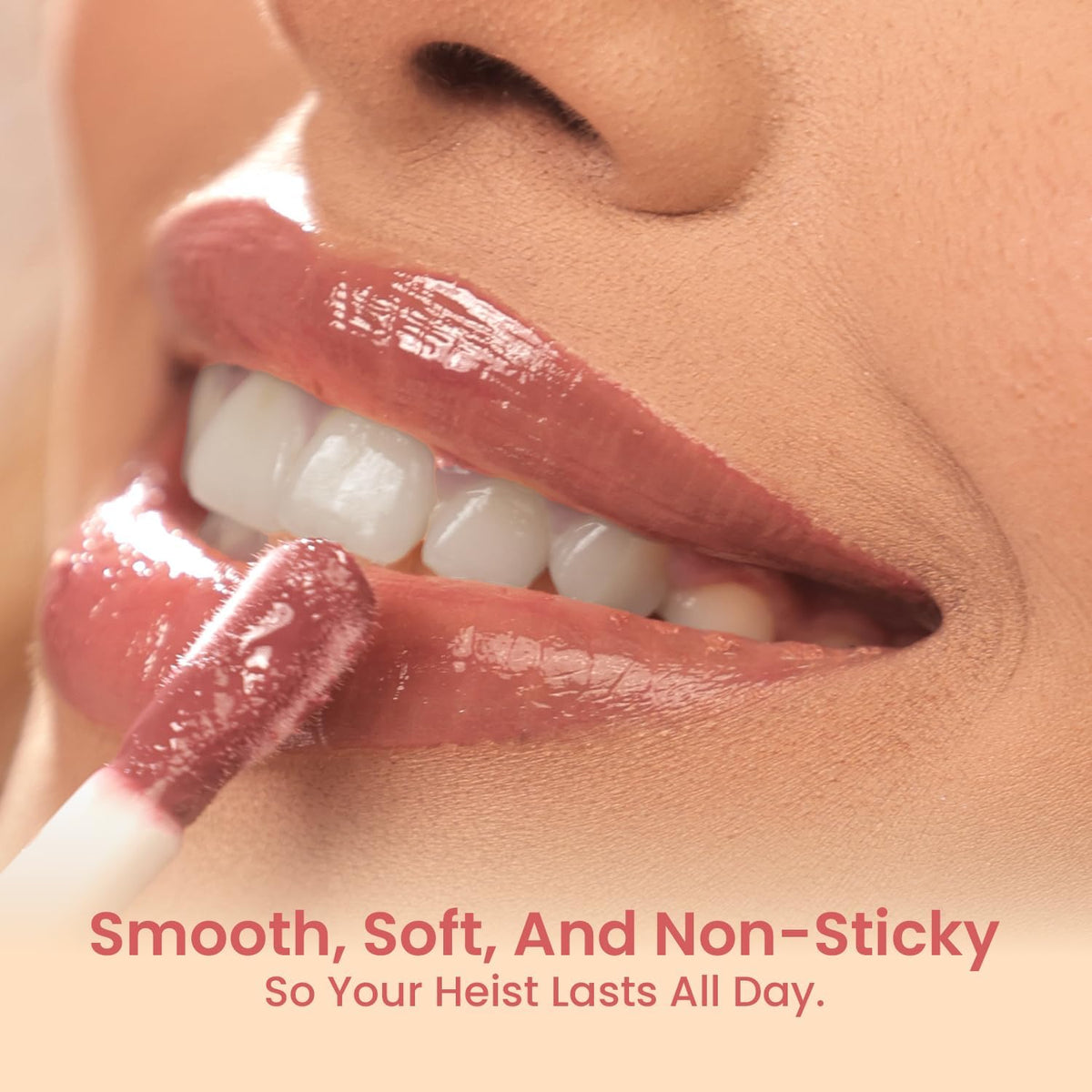 SWISS BAEUTY Moist Heist Tinted Lip Gloss with Vitamin E, Non-Sticky, Long-Lasting, 4.8g (03 Berry Mission)