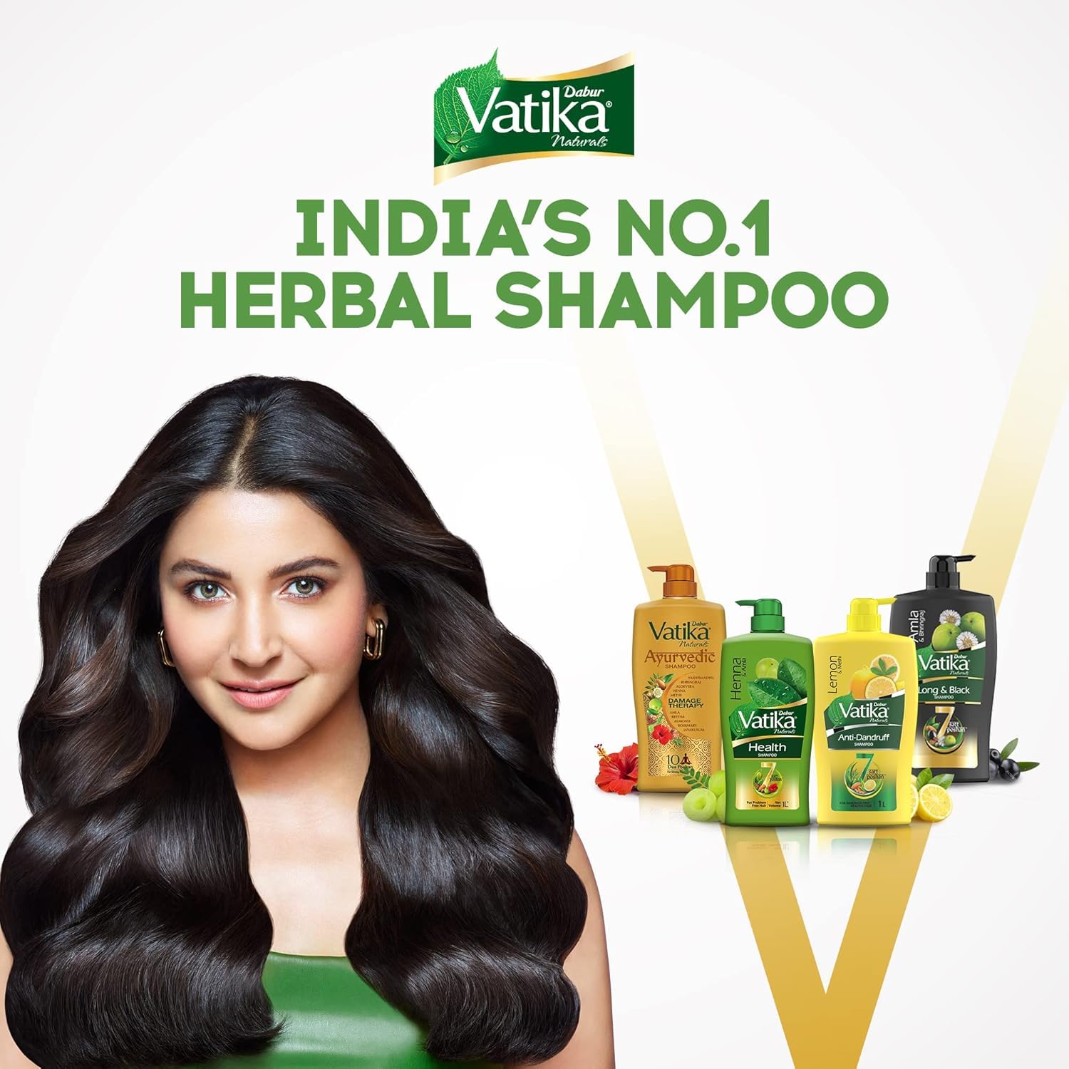 Dabur Vatika Health Shampoo - 1 L | With Henna & Amla | For Strong, Problem-Free Hair