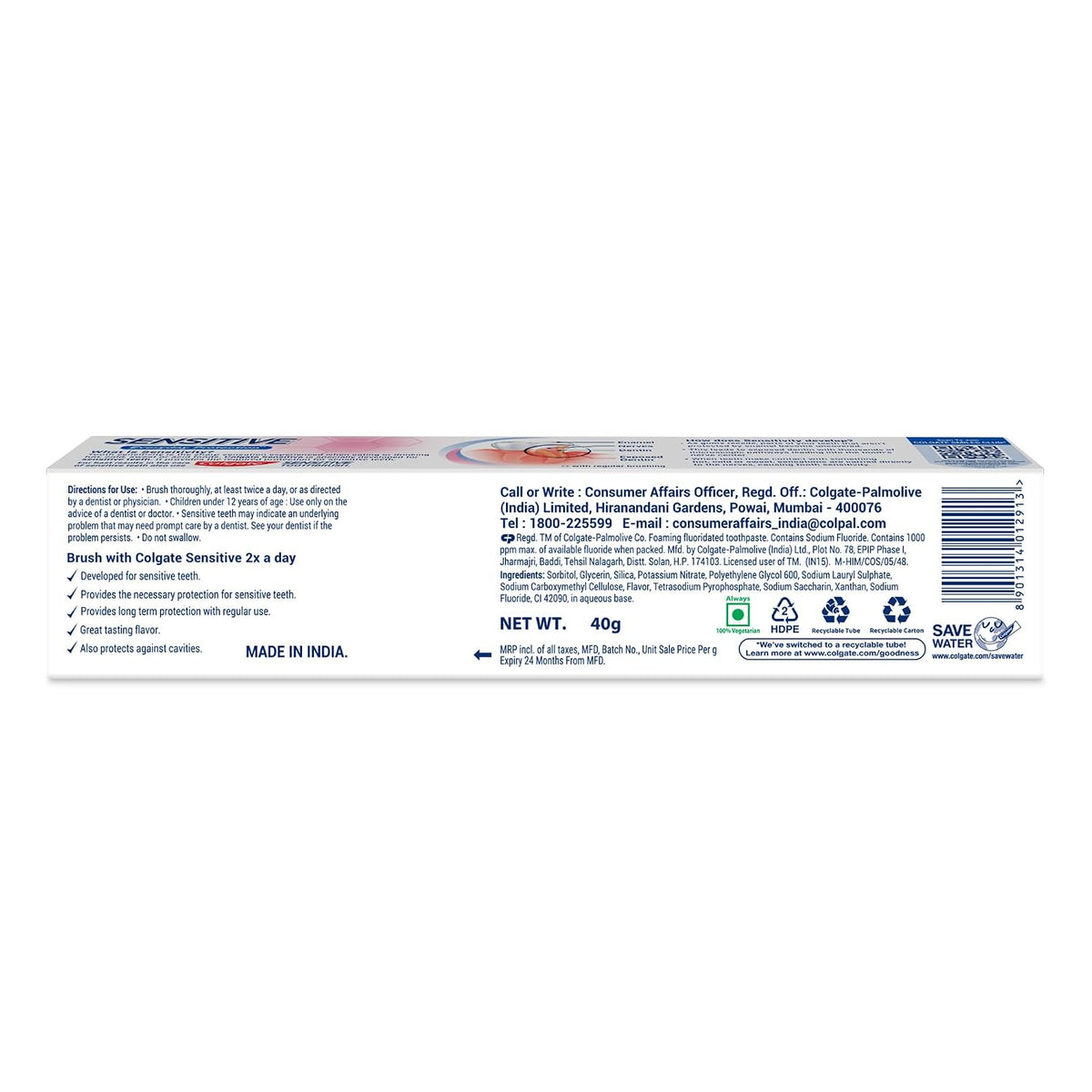 Colgate Sensitive Toothpaste with Clove Oil, for Sensitivity Relief, 160g, 160 g (Pack of 1)