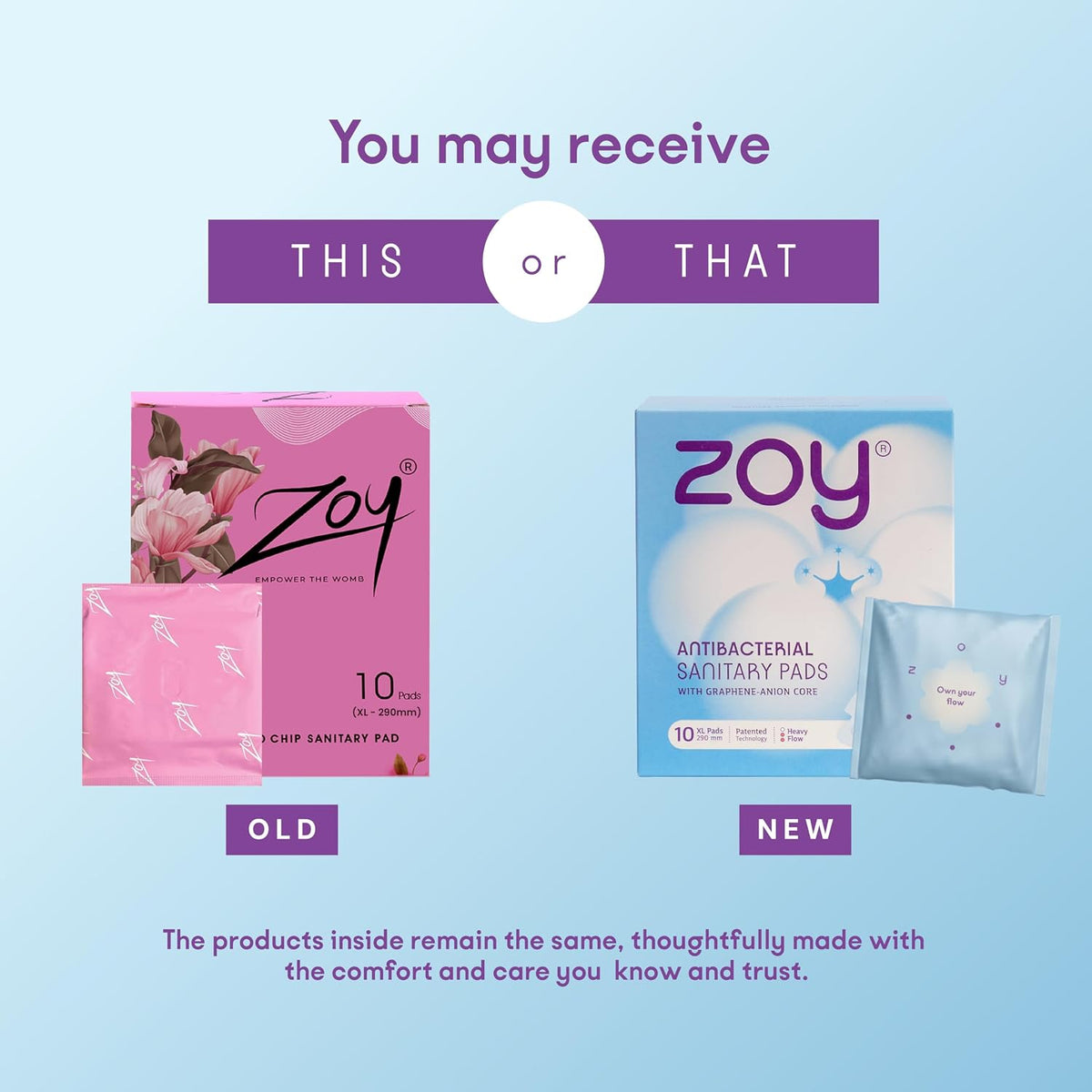 ZOY AntiBacterial Graphene Sanitary Pad XL|5x Absorbency|Ultra Thin|10 Pads XL (10 Pcs)