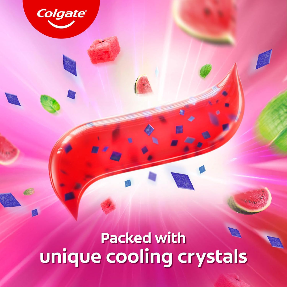 Colgate MaxFresh Watermelon Blast Gel Toothpaste, with Cooling Crystals, Watermelon Flavour, and Ultrafreeze Technology for Intense Freshness, 100g Watermelon B