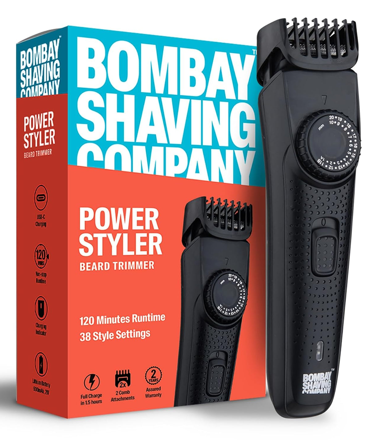 Bombay Shaving Company Power Styler Beard Trimmer & Perfume - Mexico 100ml || Combo