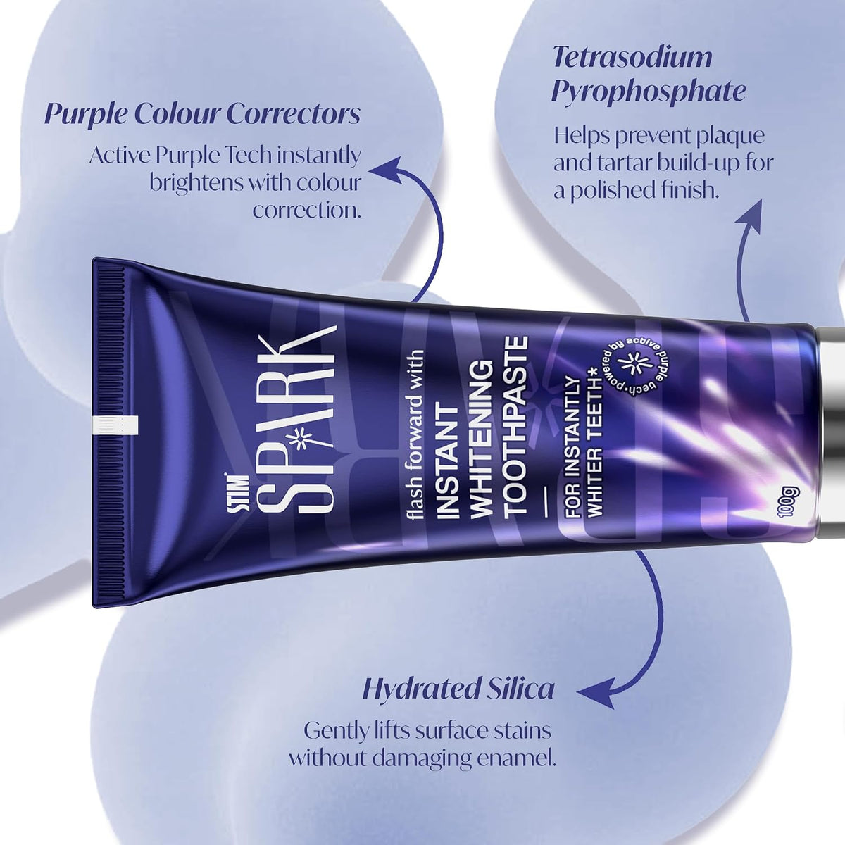 STIM Spark Instant Whitening Toothpaste | Instantly Whiter Looking Teeth