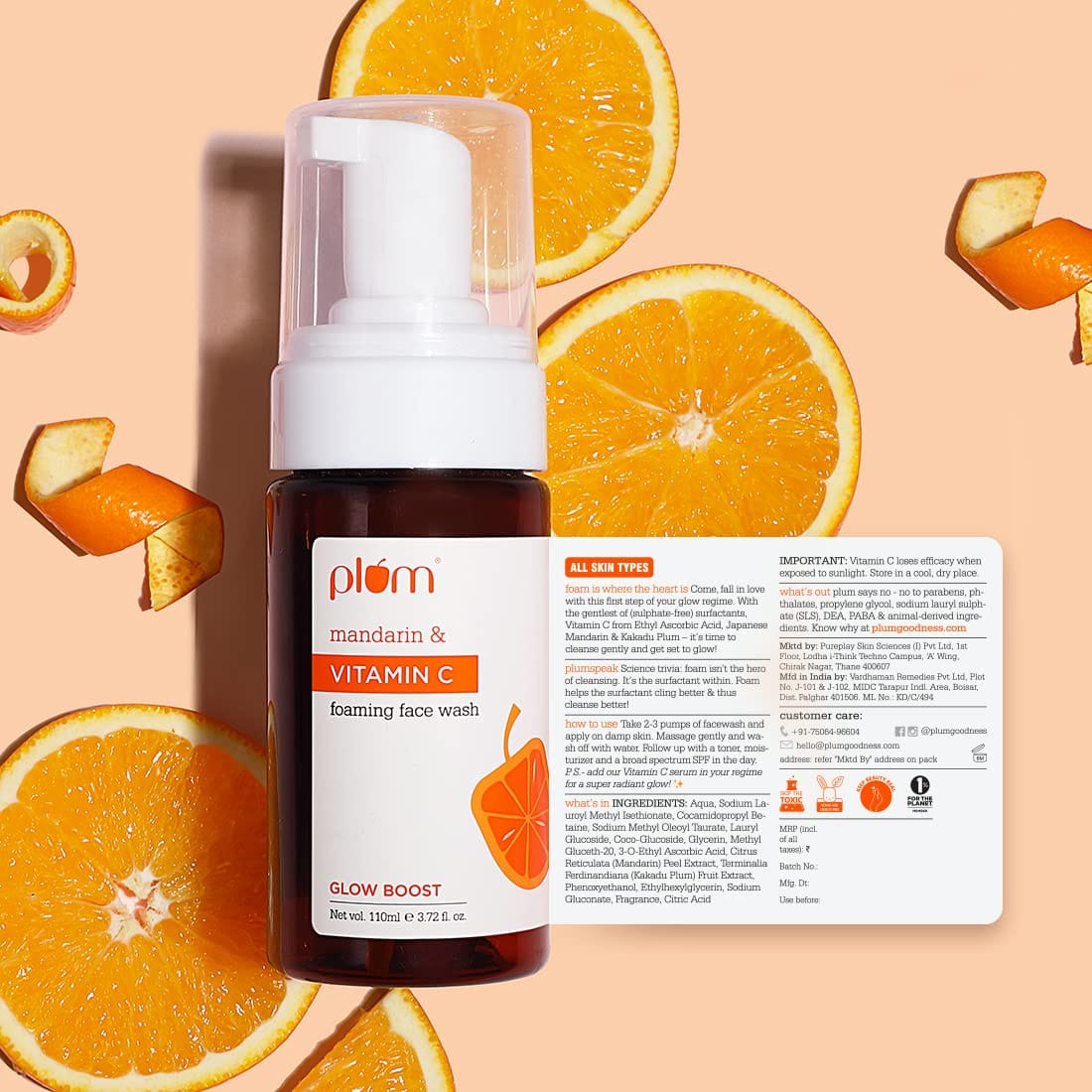 Plum - Vitamin C Foaming Face Wash (110mL)