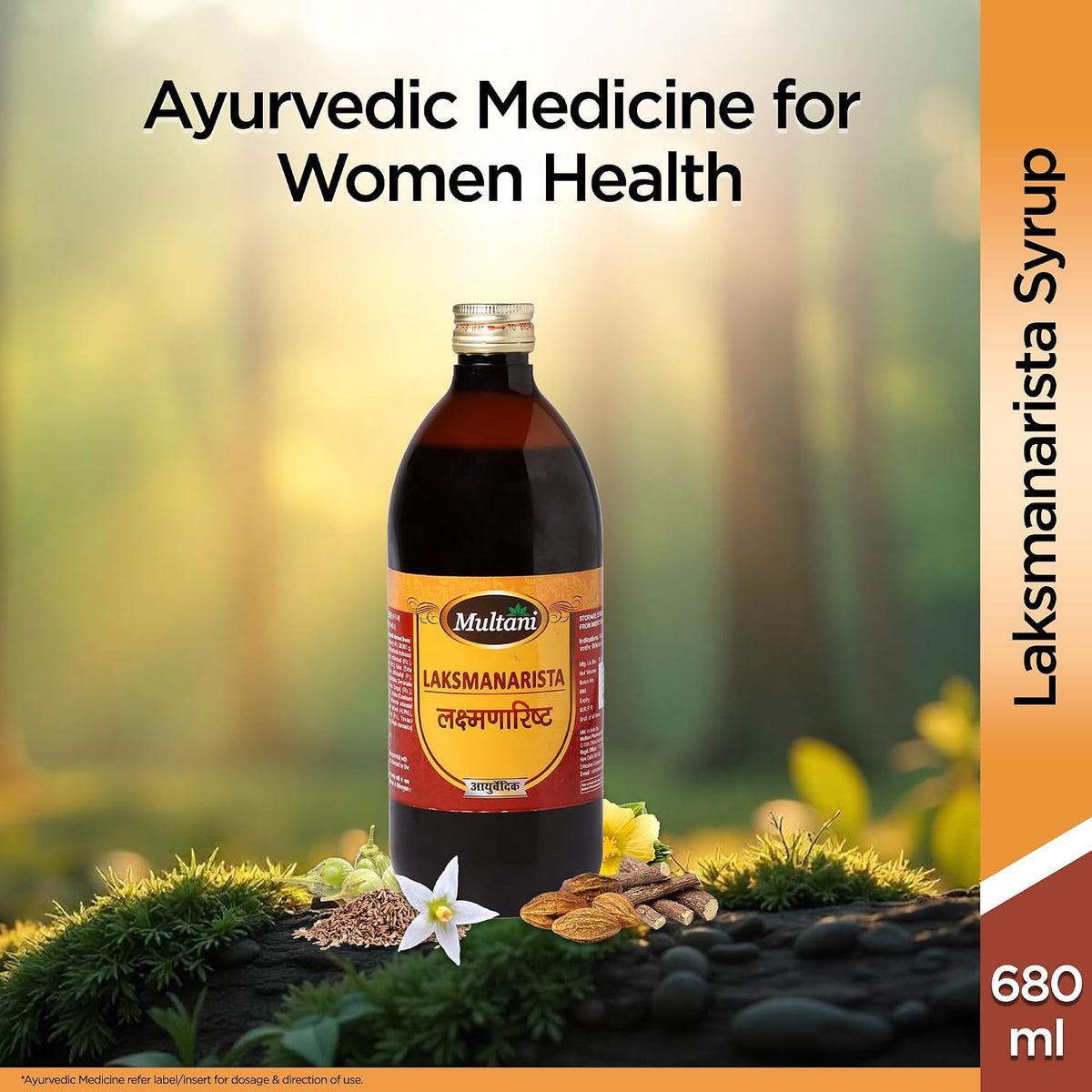 Multani Laksmanarista, For Female Disorders, Useful In Gynaecological Disorders, & 15 Natural Ayurvedic Herbs, 680 Ml