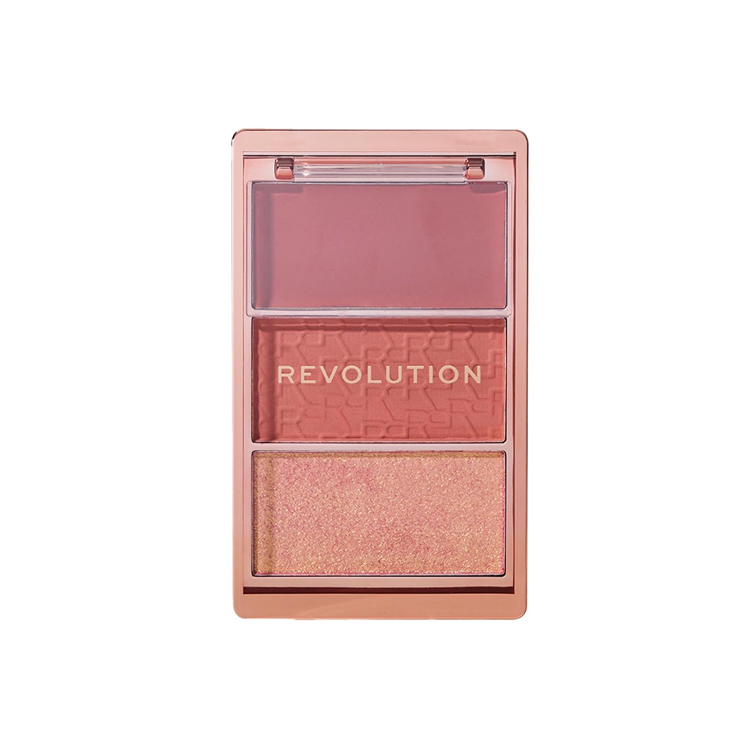 Revolution Blush Icon Palette- Aura Points Rose | Cream‑Matte‑Shimmer Trio with Hyaluronic Hydration | Highly Pigmented & Buildable | Long‑Lasting Flush for Indian Skin Tones- 9.8g