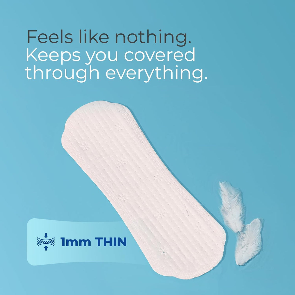 Nua Everyday Comfort Panty Liner for Women Daily Use | Pack of 16 liners 190mm | For White Discharge, Spotting & Non Period Leakages | Individually Wrapped | Ze