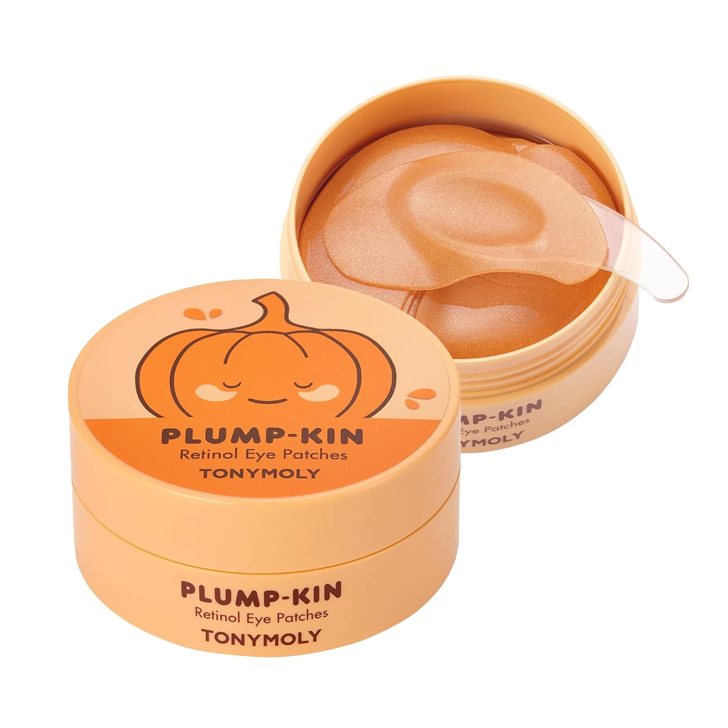 TONYMOLY Plump-kin Retinol Hydrogel Under Eye Patches – Hydrating & Refreshing Eye Patches with Retinol & Pumpkin Extract for Dark Circles & Puffy Eyes, 30 Pairs