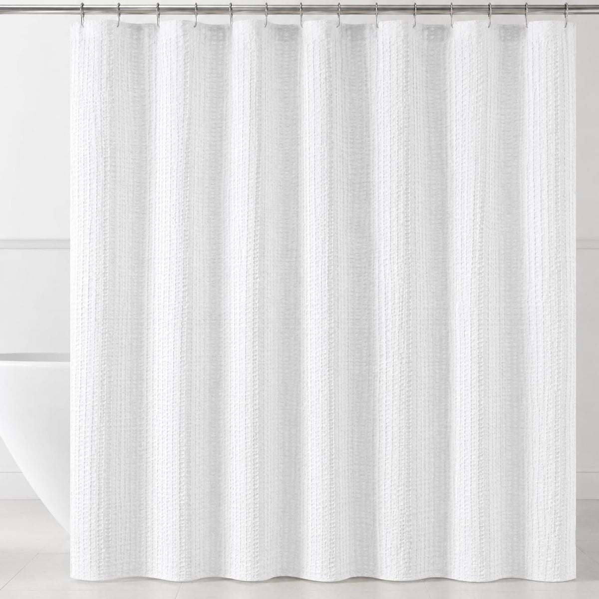 HOMETHREADS Embrace Luxury with Our 6-Feet Long Premium Polyester Shower Curtain with 12 Hooks for a Lavish Bathroom Ambiance | Stylish, Splendid, and Perfectly