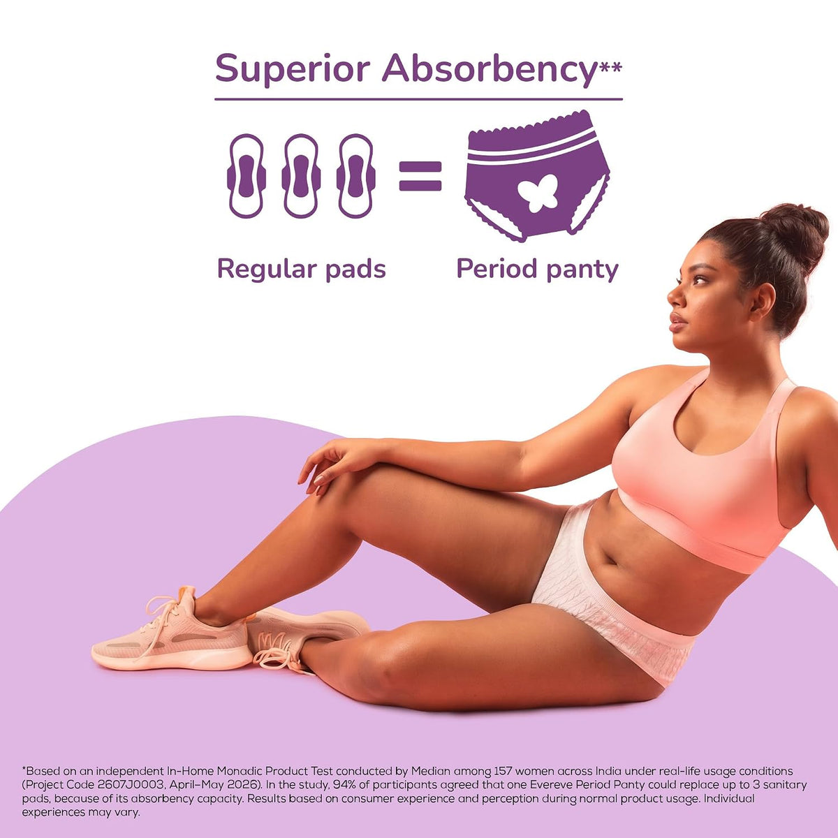 Evereve Period Panty For Girls & Women, (XXL-XXXL), 22 Pcs, 360 Degree Coverage, 0% Leaks, High Absorbency For Heavy Flow, Maternity Delivery Pads, Postpartum &