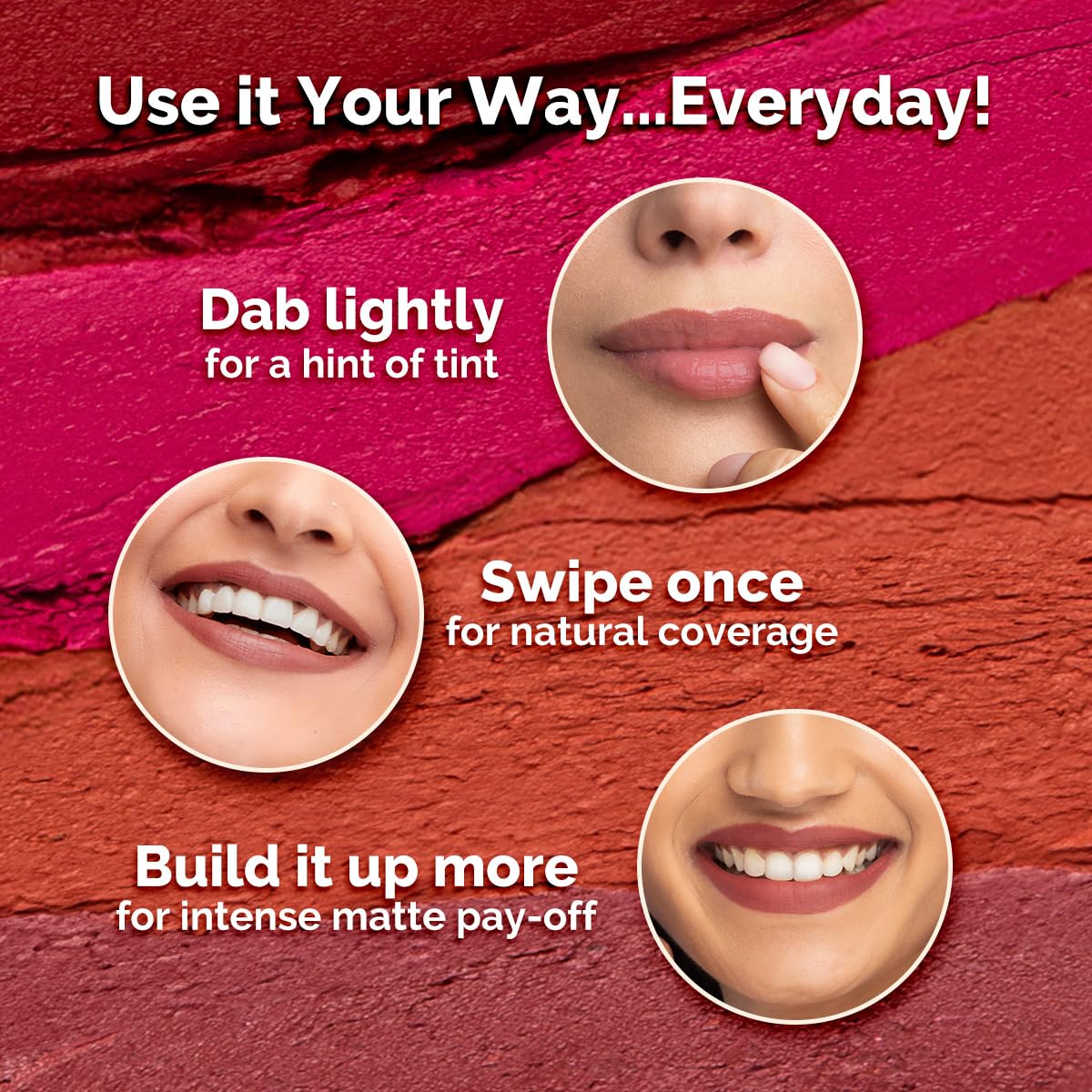 Moisture Matte Longstay Mini Lipstick with Avocado Oil & Vitamin E for 12 Hour Long Stay- 05 - Bubblegum Nude - 0.7 g