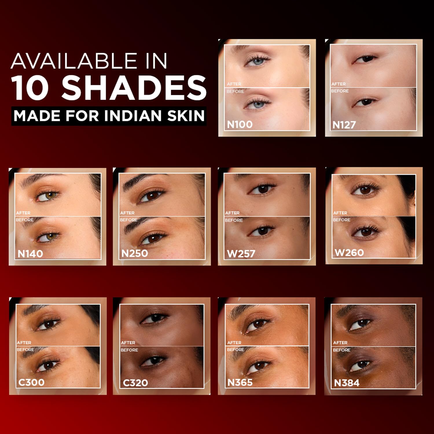 L'Oreal Paris Infallible Cushion Foundation, 24Hr Full Coverage, Glass-skin finish, No Oxidation, Shade 260, 11g
