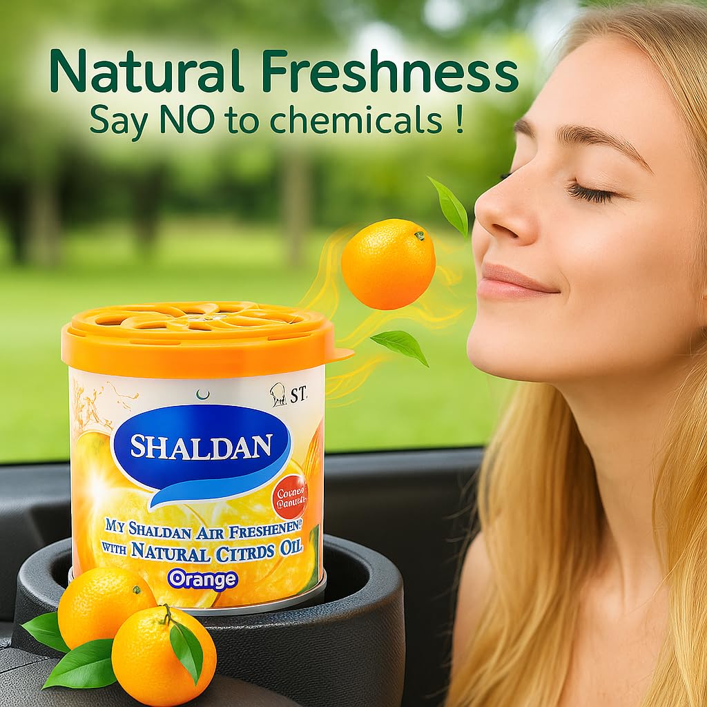 My Shaldan Japan Gel Car Perfume Air Freshener (Orange, 80 g)