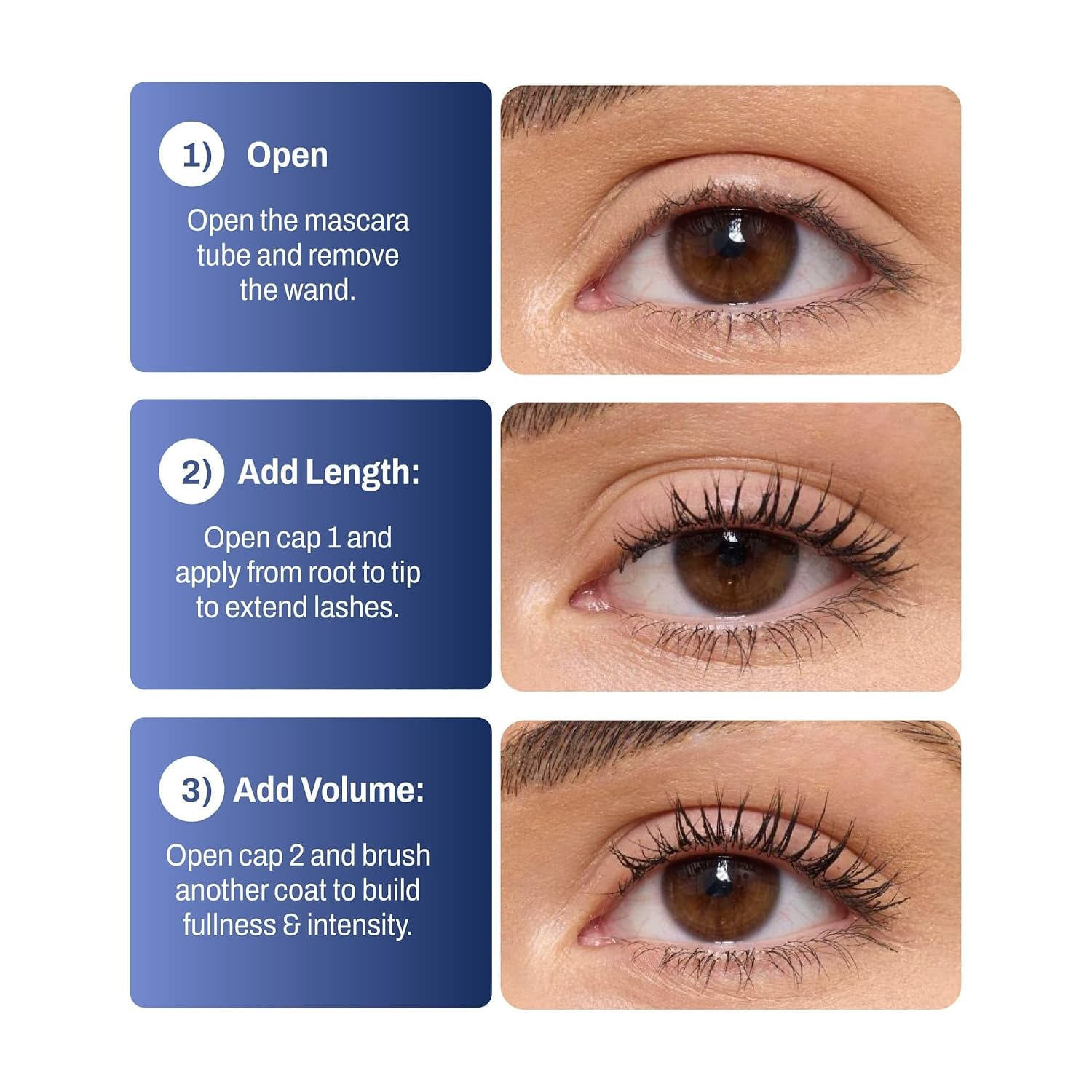 MARS Double Trouble 2-in-1 Mascara (15 ml) | Maximum Volume & Extended Length | Upto 18 Hours | Intense Jet Black | Long Lasting, Clump Free Mascara | Waterproof and Smudge-Proof