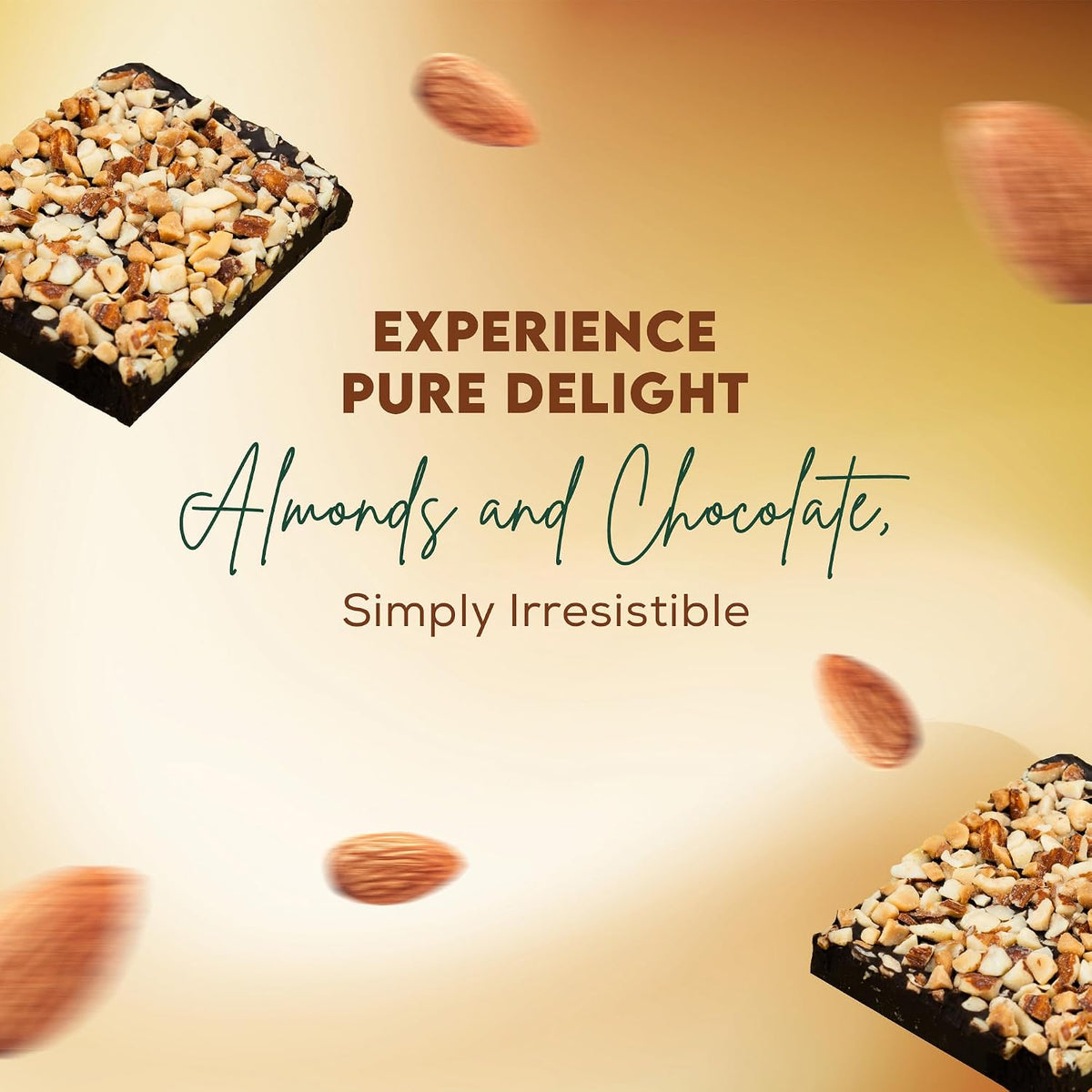 Happilo Premium Almond Chocolate Krunch Box 17g (Pack of 6), 10% Protein, 40% Almonds, Nutrient Rich, High in Protein and Fiber Bar