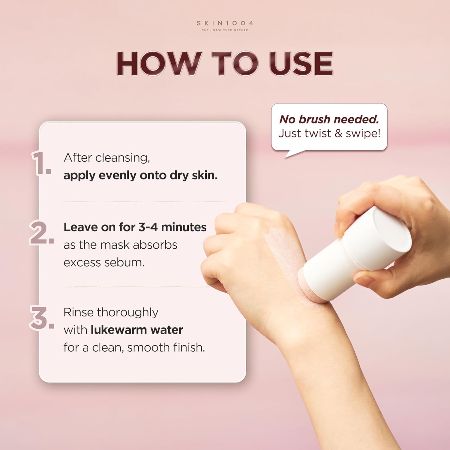 SKIN1004 Madagascar Centella Poremizing Quick Clay Stick Mask 27g – Face Mask with 5 Clays & Red Bean Powder for Pore Care, Oil Control, Blackhead Removal & Skin Soothing Korean Skincare