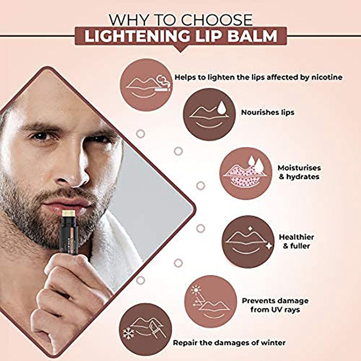 The Man Company Lip Care Combo with Lip Scrub & Lip Balm for Dry & Chapped Lips | For Soft, Supple & Damaged Lips - 14gm