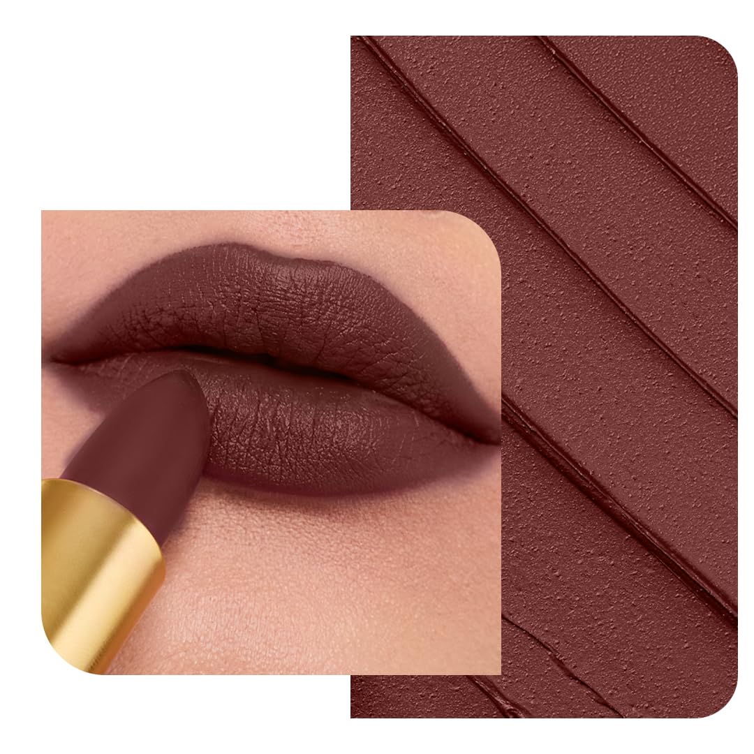 LoveChild Masaba 90s Drip Caramel (Pink Nude) Luxe-Matte Lipstick with Intense One-Swipe Color Payoff in High-Pigment HD Crème Matte Formula, 4gm