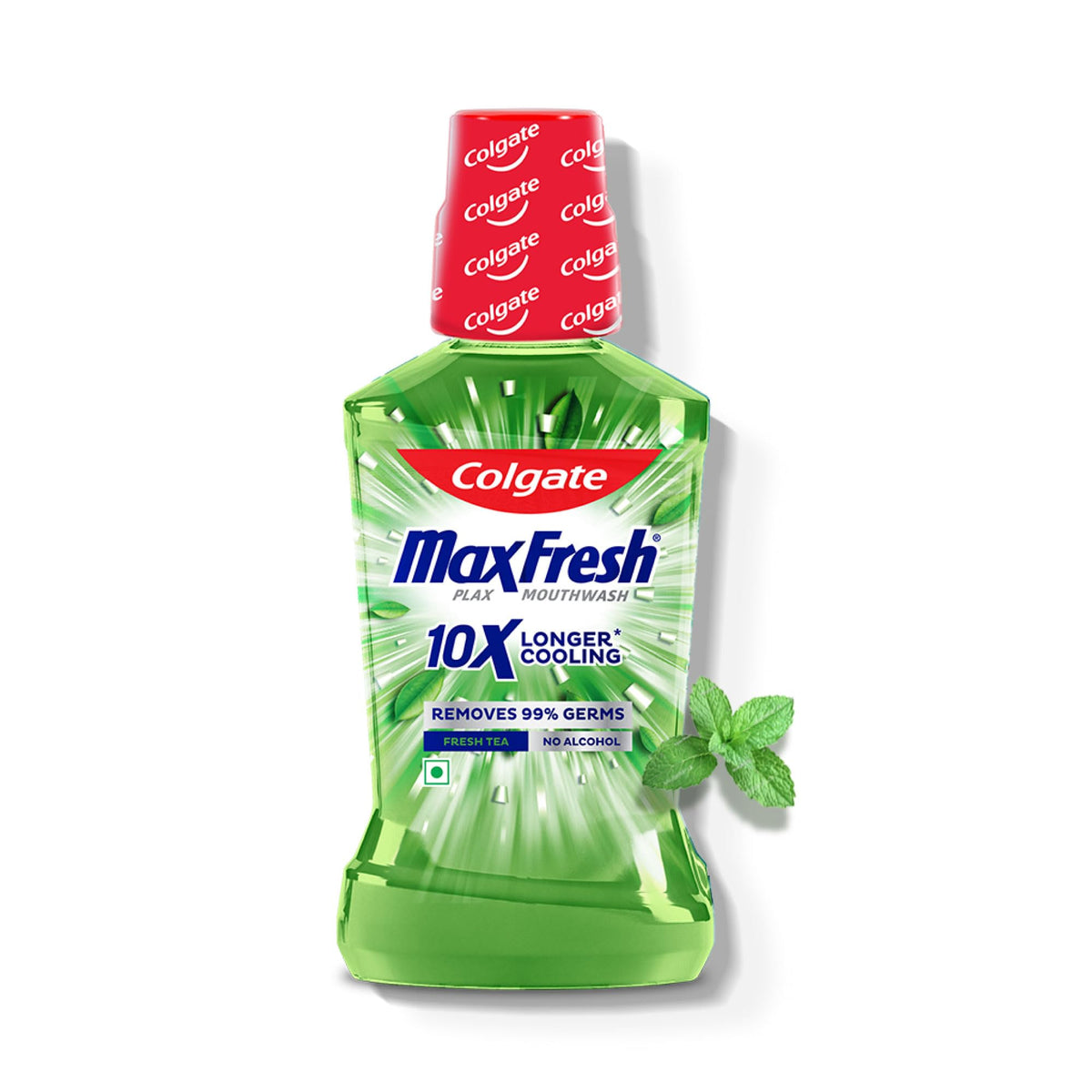 Colgate Plax Fresh Tea Mouthwash, 0% Alcohol, Antibacterial Mouth Wash for Bad Breath, Cavity Protection & Germ Defense for Adults, 500ml Fresh Tea 500 ml