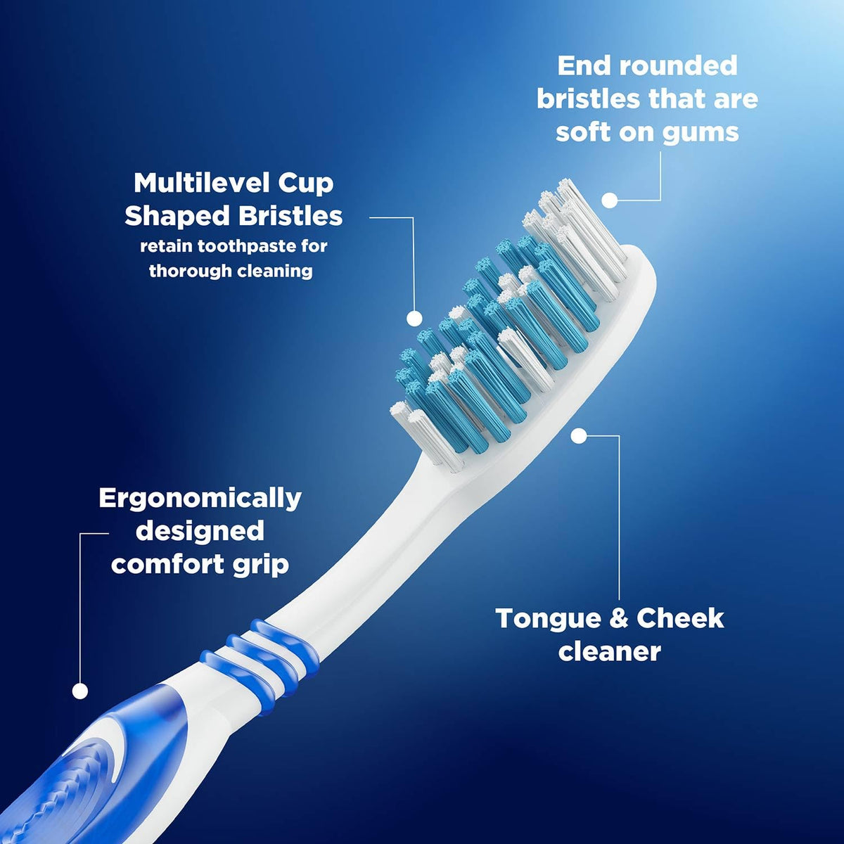 Oral-B Cavity Defense Soft Manual Toothbrush For Adults, Soft Bristles, Removes Bacteria for Cavity Protection, Multicolour, Oral B Dentist Recommended Brand (S