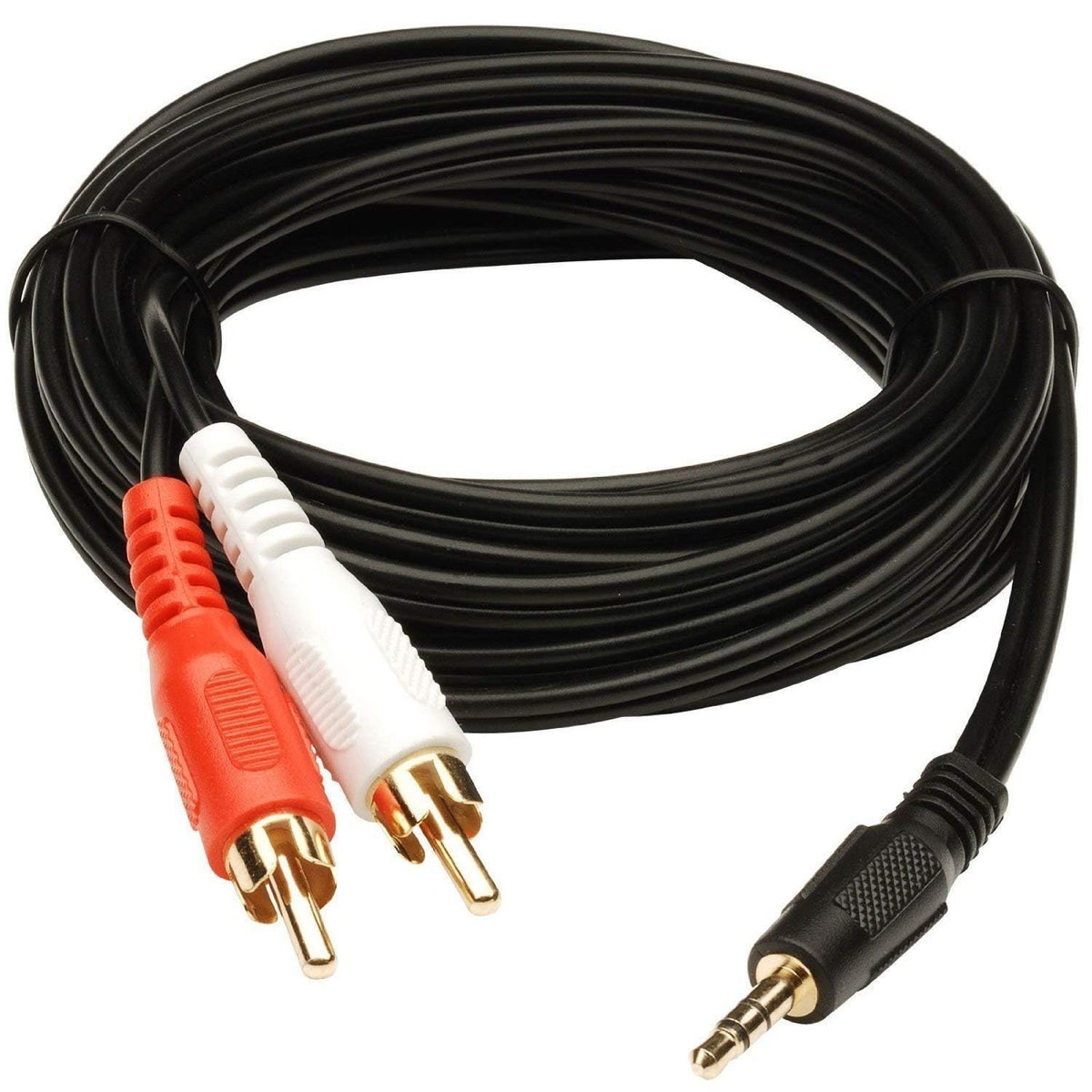 3.5mm to 2-Male RCA Adapter Cable (1.5 Meter) – AUX to RCA Audio Connector for Stereo, Speaker, TV & Audio Devices – Gold-Plated Plugs for Clear Sound Transmiss