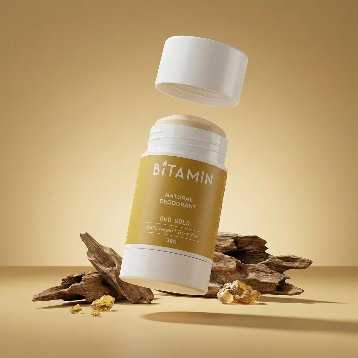 Bitamin Natural Deodorant Roll On for Men & Women | 5% Vitamin C | 8 Hour Odour Control & Underarm Brightening | 0% Aluminium, Alcohol, Parabens & Triclosan | O