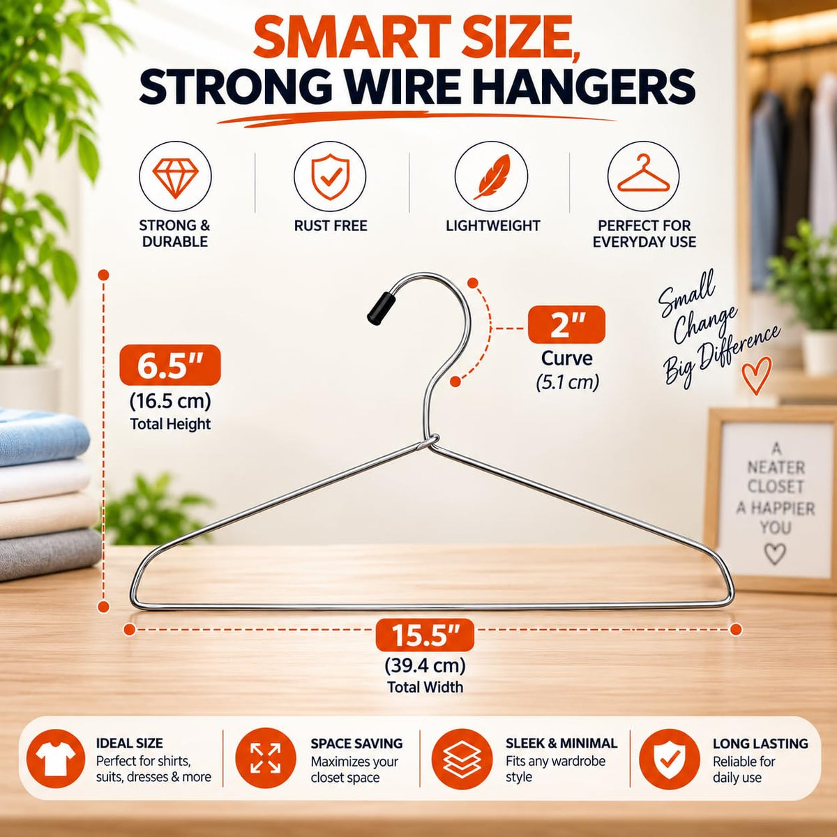 PulGos 𝟏𝟐 𝐏𝐜𝐬 Metal Cloth Hanger |Rust Free - 𝐔𝐥𝐭𝐫𝐚 𝐓𝐡𝐢𝐧 Hangers for Wardrobe & Closet Organizer Hangers for clothes |Space Saving |Non Slip Grip