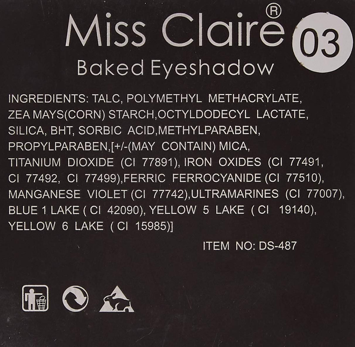 Miss Claire Baked Eyeshadow -03, Pink, 3.5 g