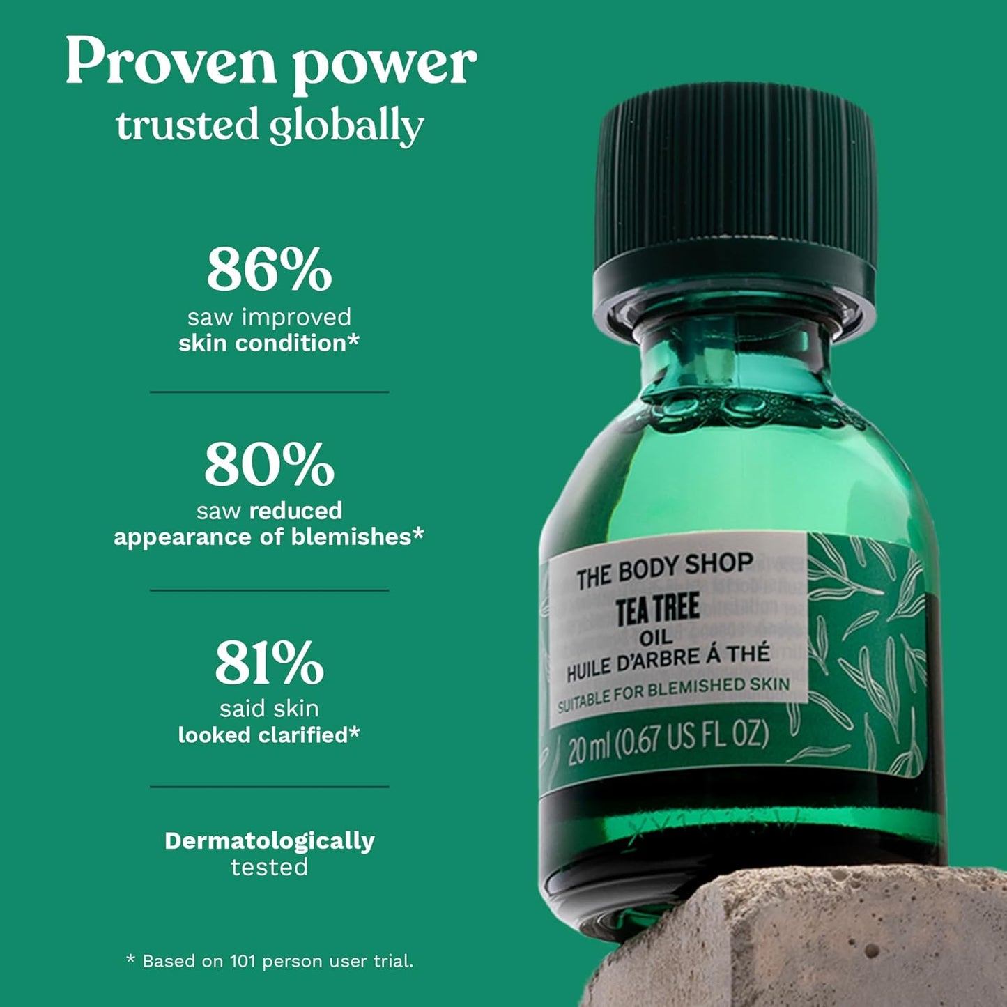 The Body Shop Tea Tree Oil, For Oily, Blemished Skin, Vegan, 0.67 Oz