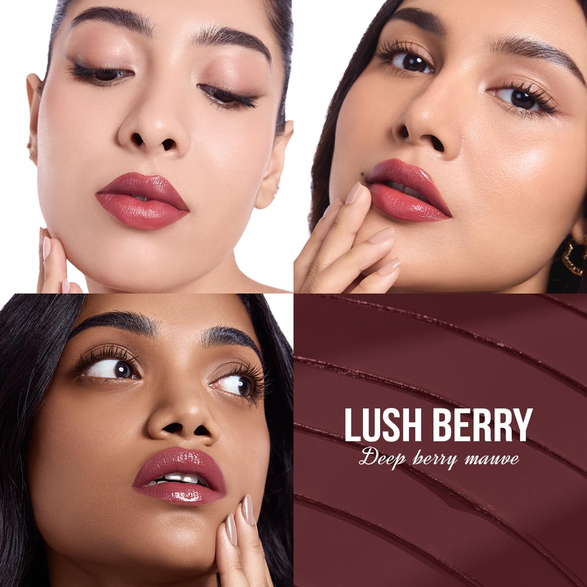 Staze Y.U.M.M.Y Lip Gloss Balm | 3-in-1 Gloss + Tint + Balm | High-Shine Glossy Finish | With SPF 15 | Non-sticky Formula with Hyaluronic Acid & Shea Butter | 02 Lush Berry | 2g
