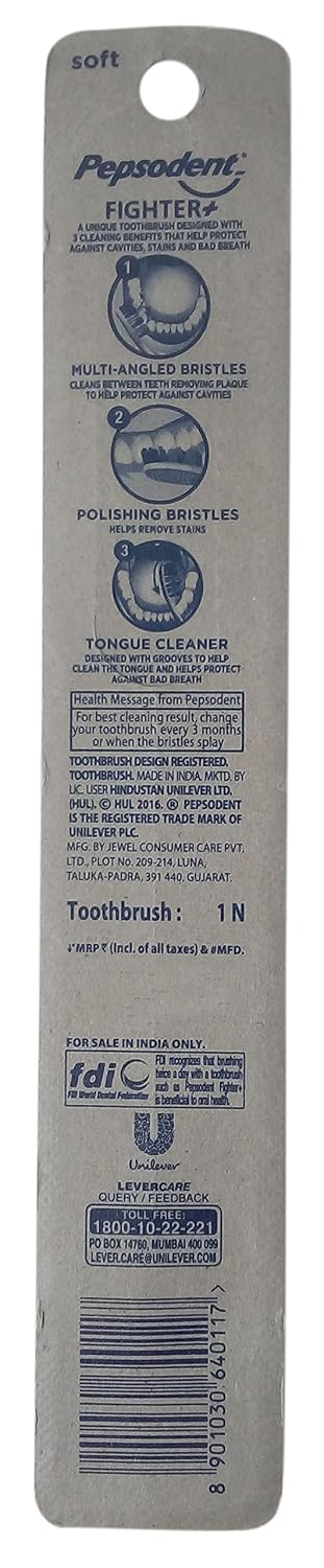 Pepsodent Fighter+ Toothbrush - Soft Pack