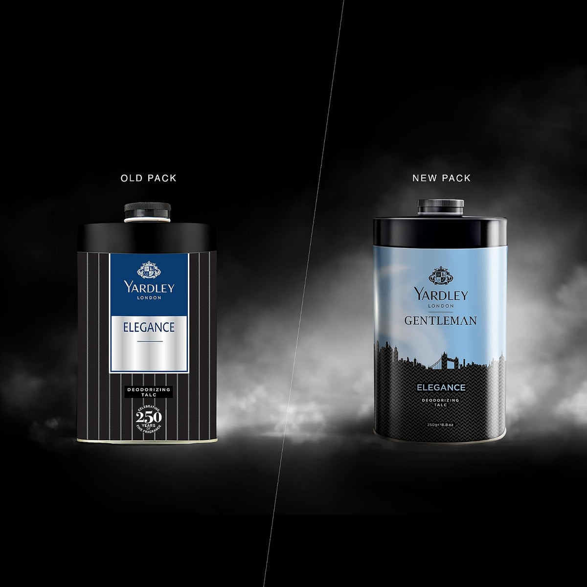 Yardley London Elegance Deodorizing Talc| Fougere Aromatic Woody Fragrance| Masculine Fragrance| Body Talc for Men| 250g Musky 250 g (Pack of 1)