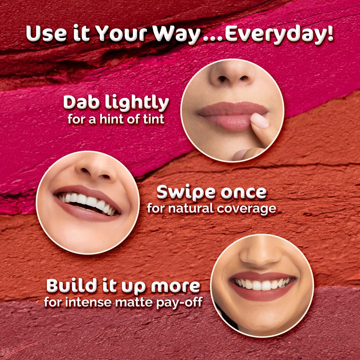 Mamaearth Moisture Matte Longstay Lipstick with Avocado Oil & Vitamin E for 12 Hour Long Stay - 2 g (Raisin Punch)