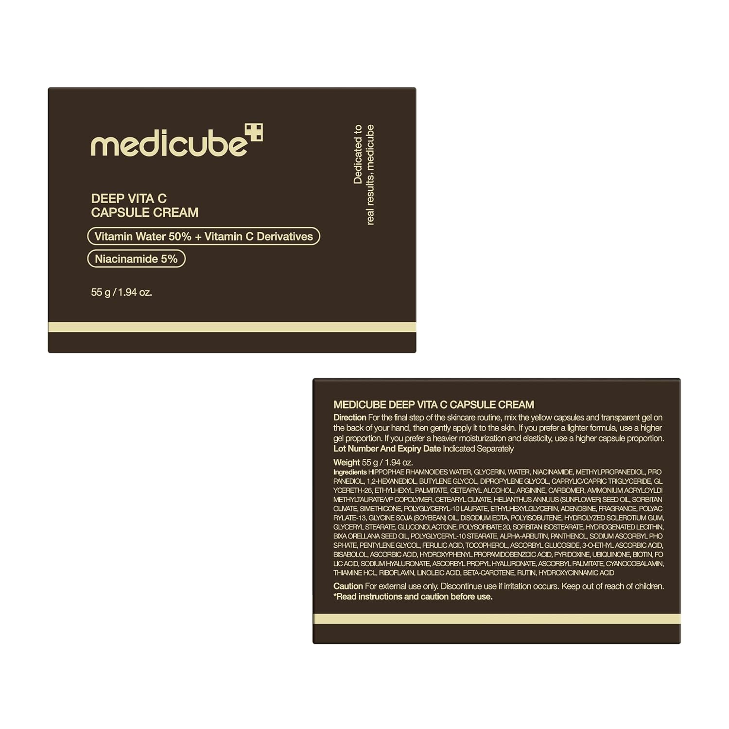 Medicube Deep Vitamin C Golden Boba Capsule Face Moisturizer - Liposome Capsules For Wrinkles, Skin Radiance - Transparent Gel for Glow Hydration - Korean Skin Care 1.94 oz