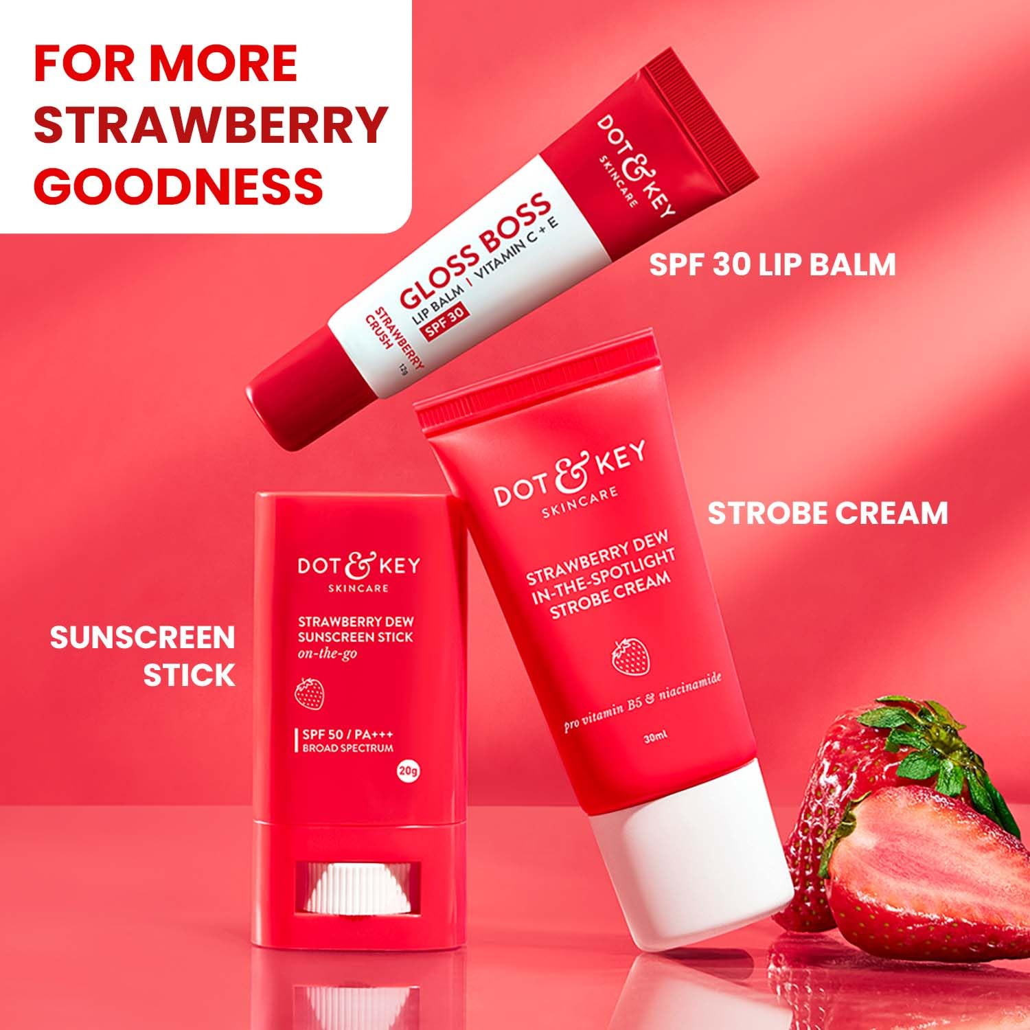 Dot & Key Strawberry Dew Cleansing Balm | For Clean, Smooth & Dewy Skin | Makeup Remover Balm |Non Greasy Makeup Cleanser Face Scrub | Cleanses Dirt, Makeup & Sunscreen | For All Skin Types | 70ml