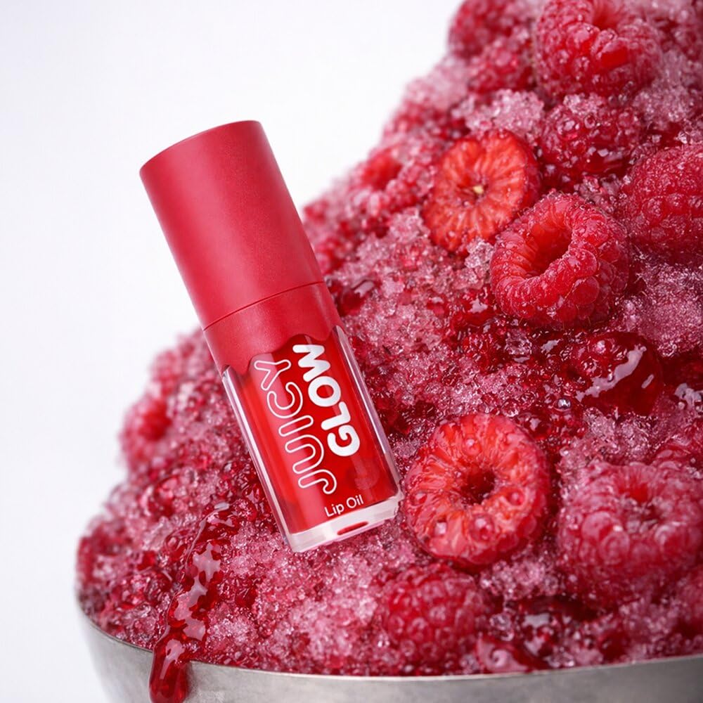 Daily Life Forever52 Juicy Glow Lip Oil – Hydrating Tinted Lip Gloss, Plumping & Nourishing Formula | Non-Sticky, High Shine Gloss | Sheer Juicy Tint for Soft Lips (Raspberry-04, Juicy Lip Glow) | Hydrating Lip Oil