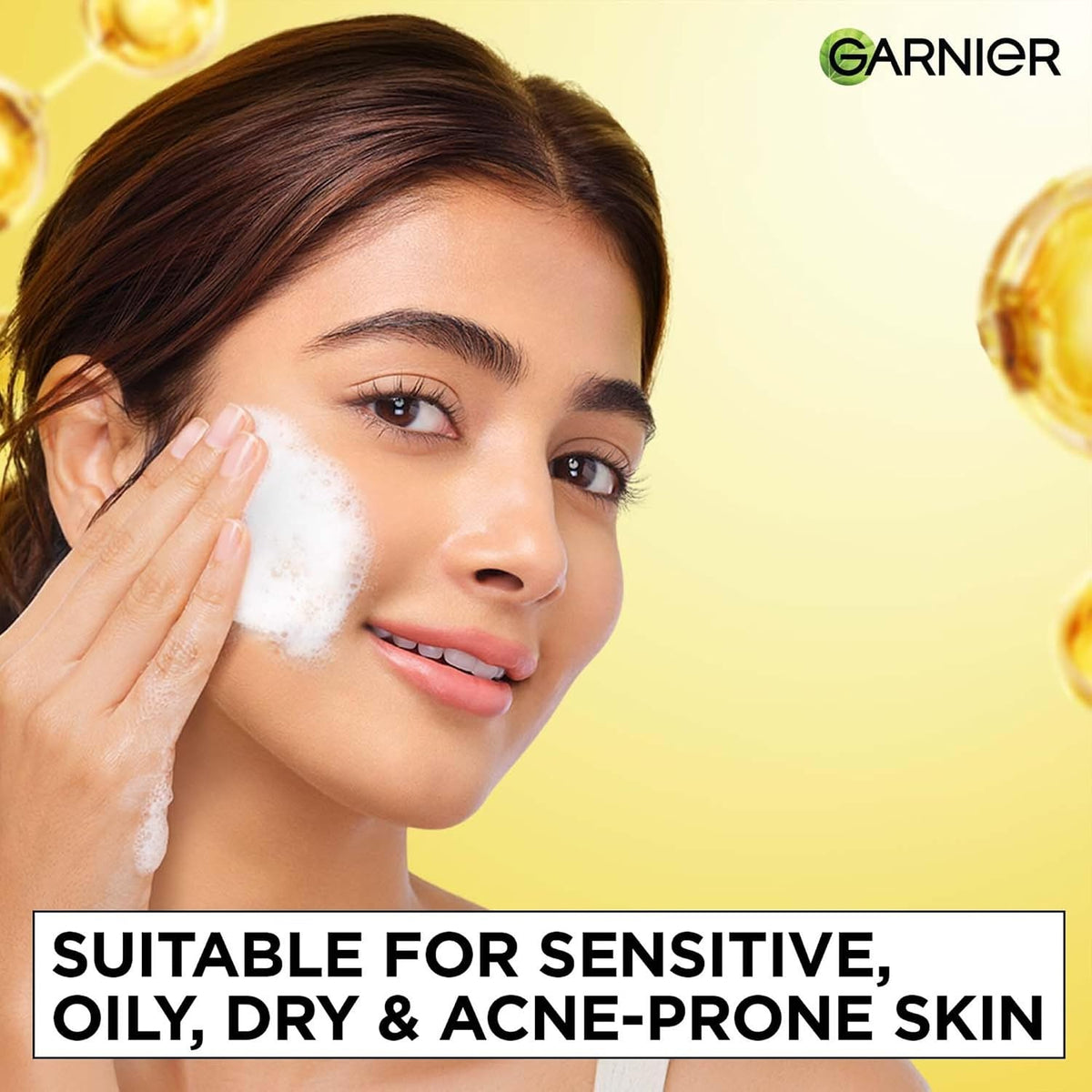 Garnier 2-in-1 Vitamin C Serum Facewash |Cleanse, Brighten & Hydrate, 100g 100gm