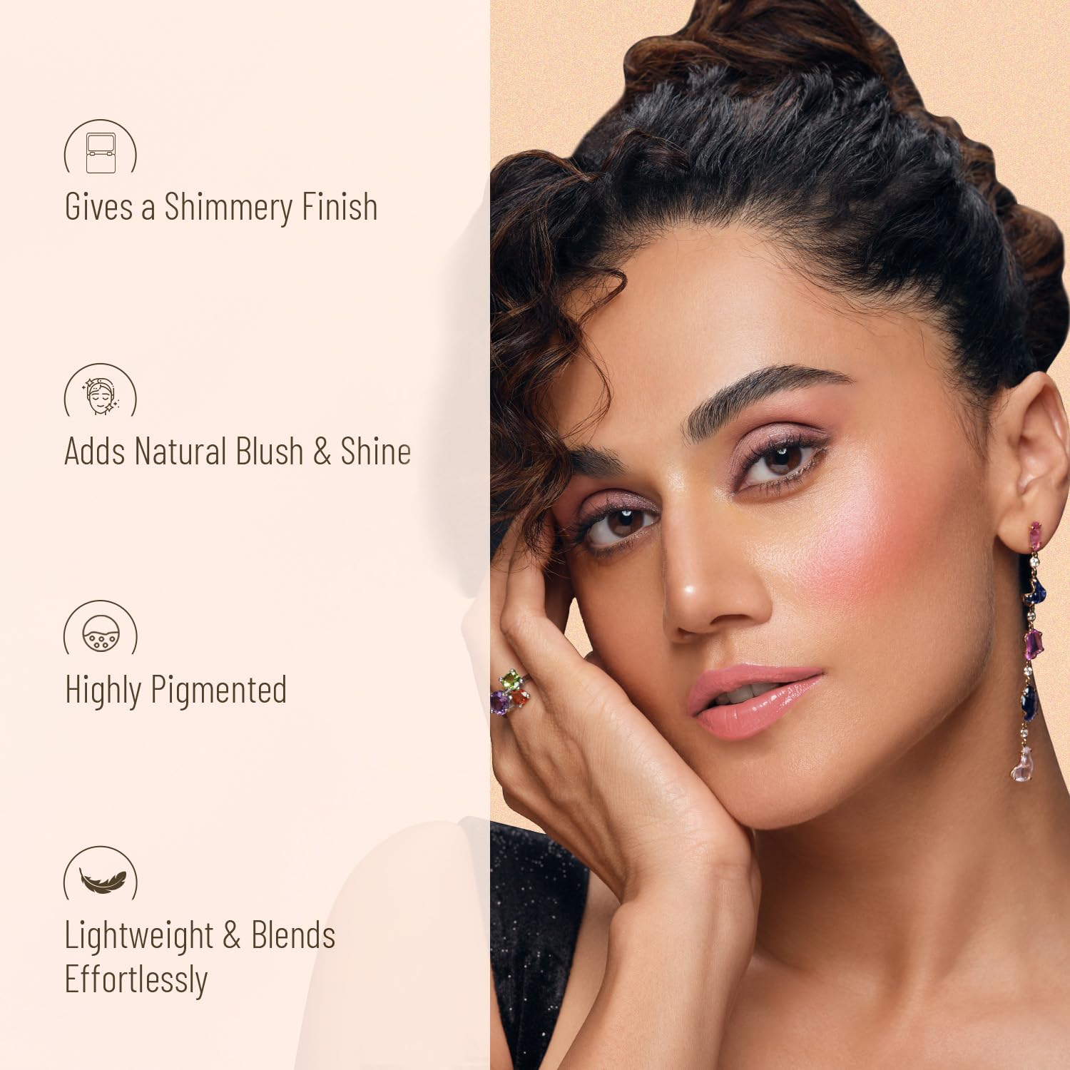 Swiss Beauty Mini Baked Shimmer Blusher And Highlighter Palette For Face Makeup| Multicolor-2, 7 Gm |